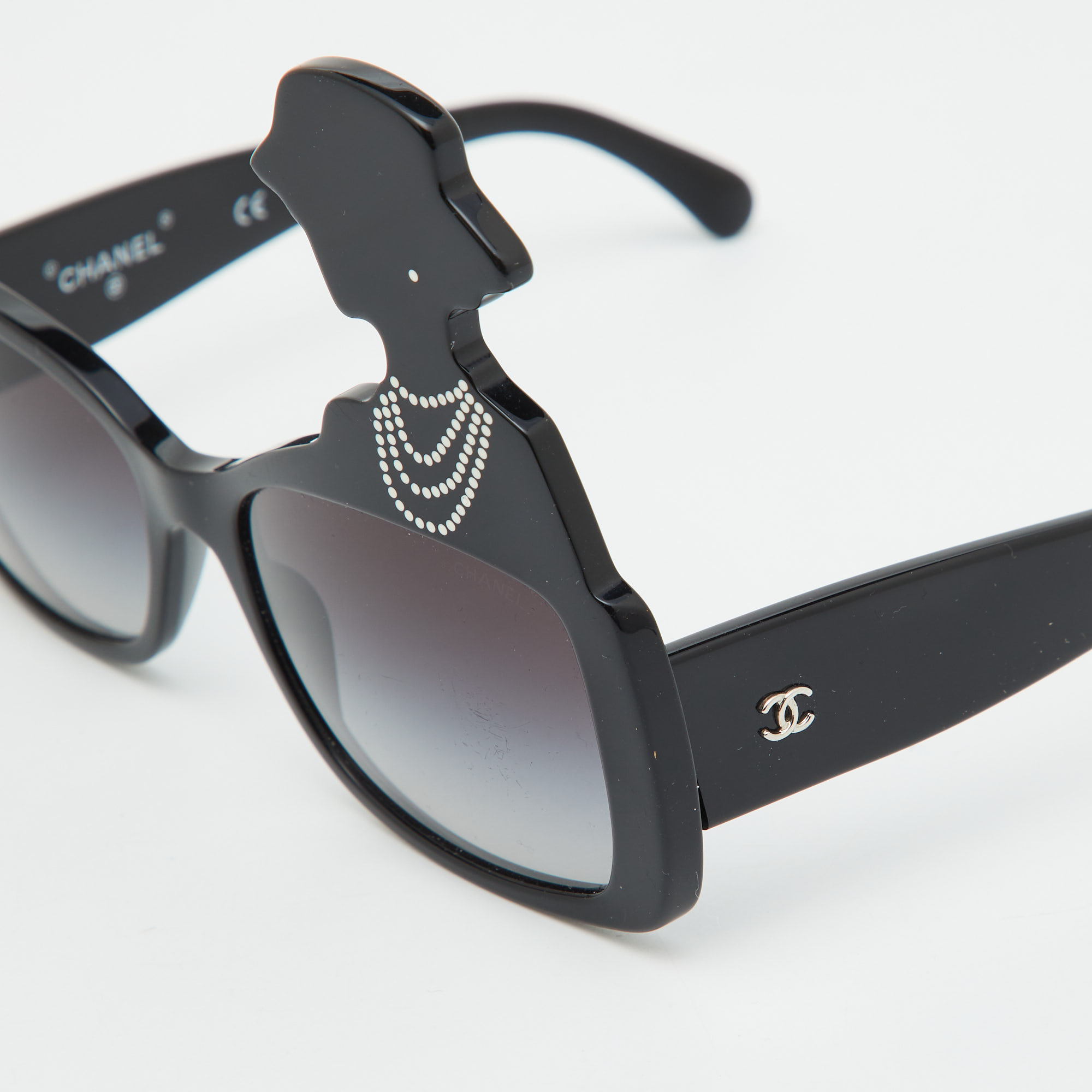 Chanel Black/Black Gradient 40987 Coco Silhouette Rectangular Sunglasses