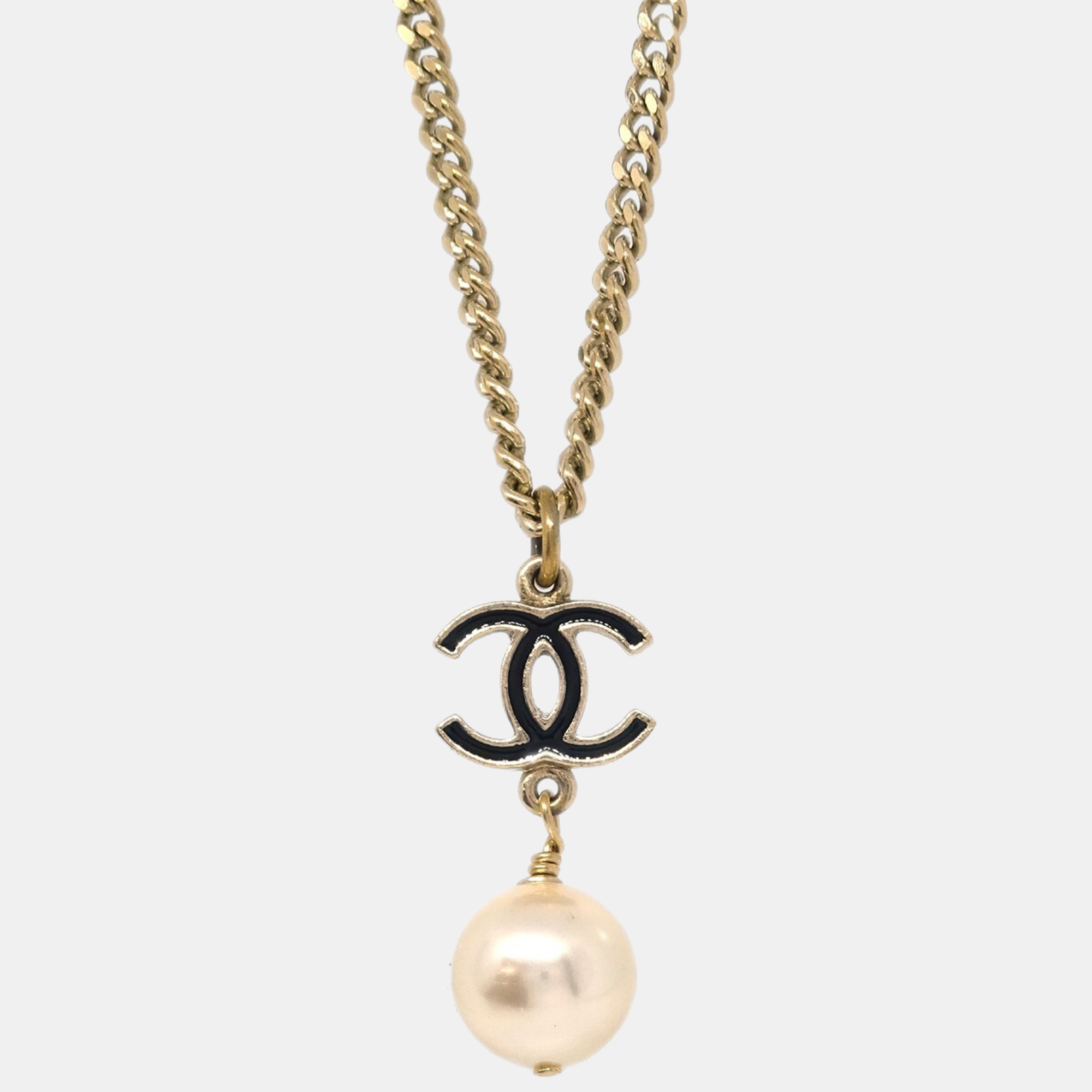 Chanel Chain Pendant Necklace Artificial Pearl Gold
Chanel Chain Pendant Necklace Artificial Pearl Gold