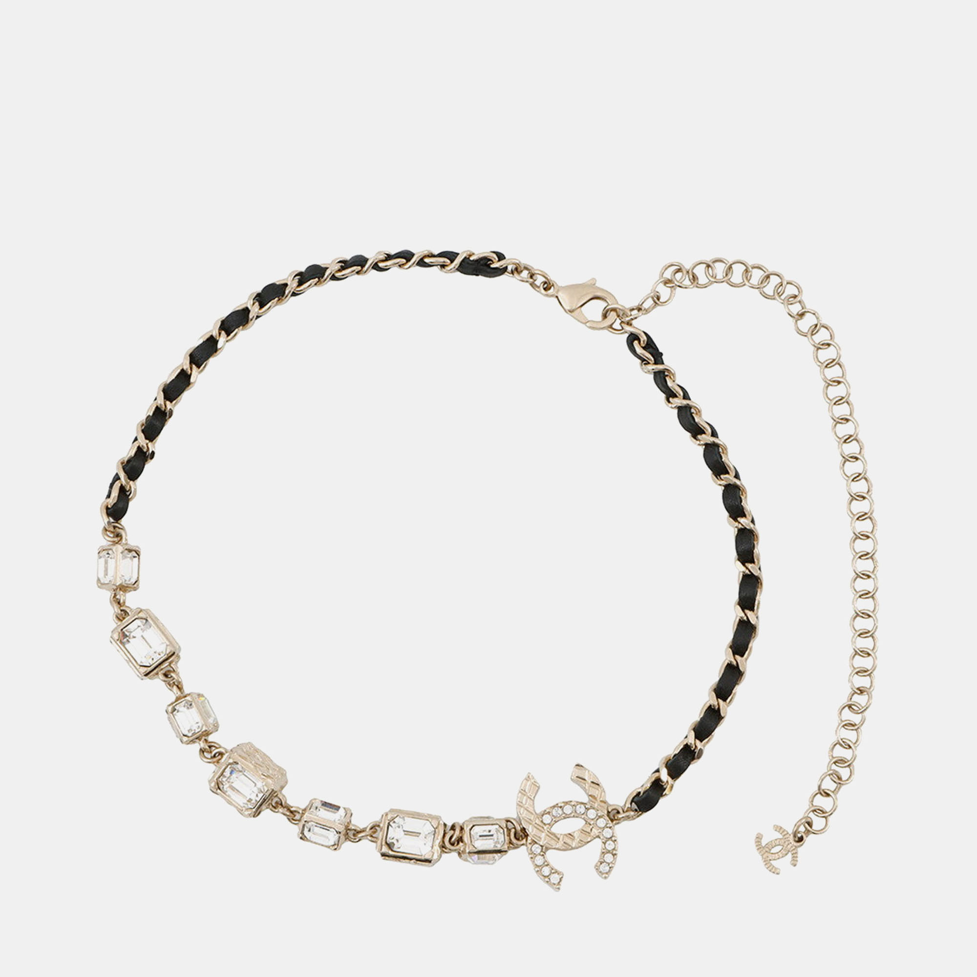 Chanel Cc Logo Necklace Gold Plated Rhinestone
Chanel Cc Logo Necklace Gold Plated Rhinestone