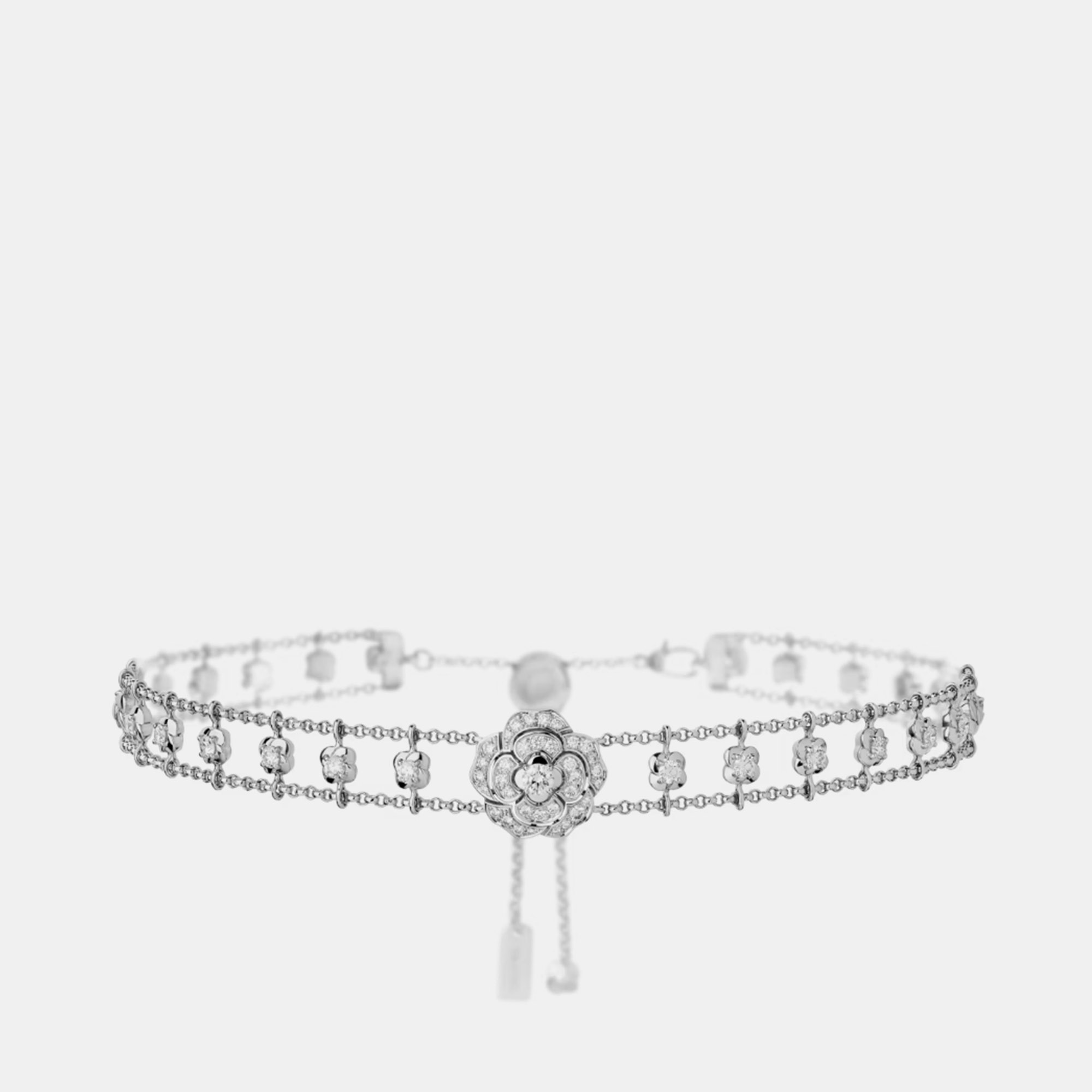 Chanel Camellia Diamond Set White Gold Necklace
Chanel Camellia Diamond Set White Gold Necklace