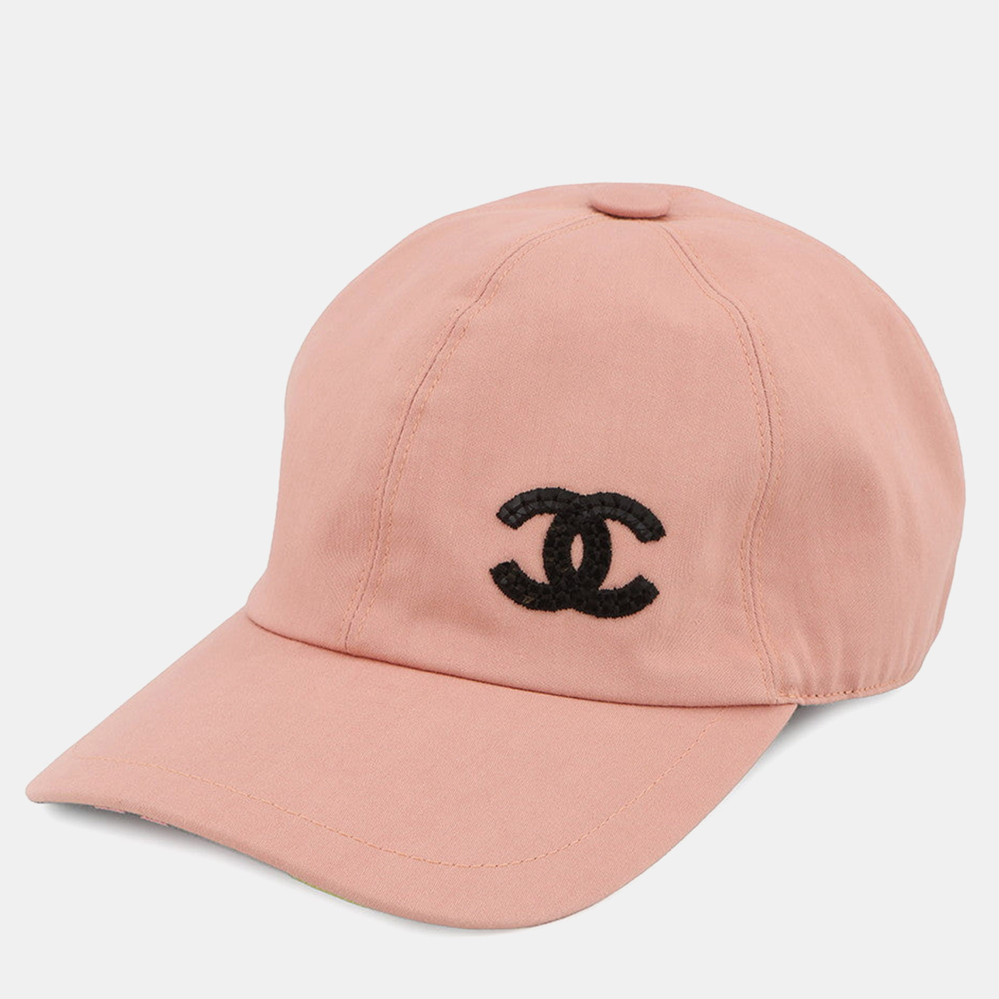 Chanel Cc Logo Baseball Cap Pink Cotton100%
Chanel Cc Logo Baseball Cap Pink Cotton100%