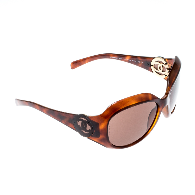 Chanel Havana/Brown 6033 Oversize Sunglasses