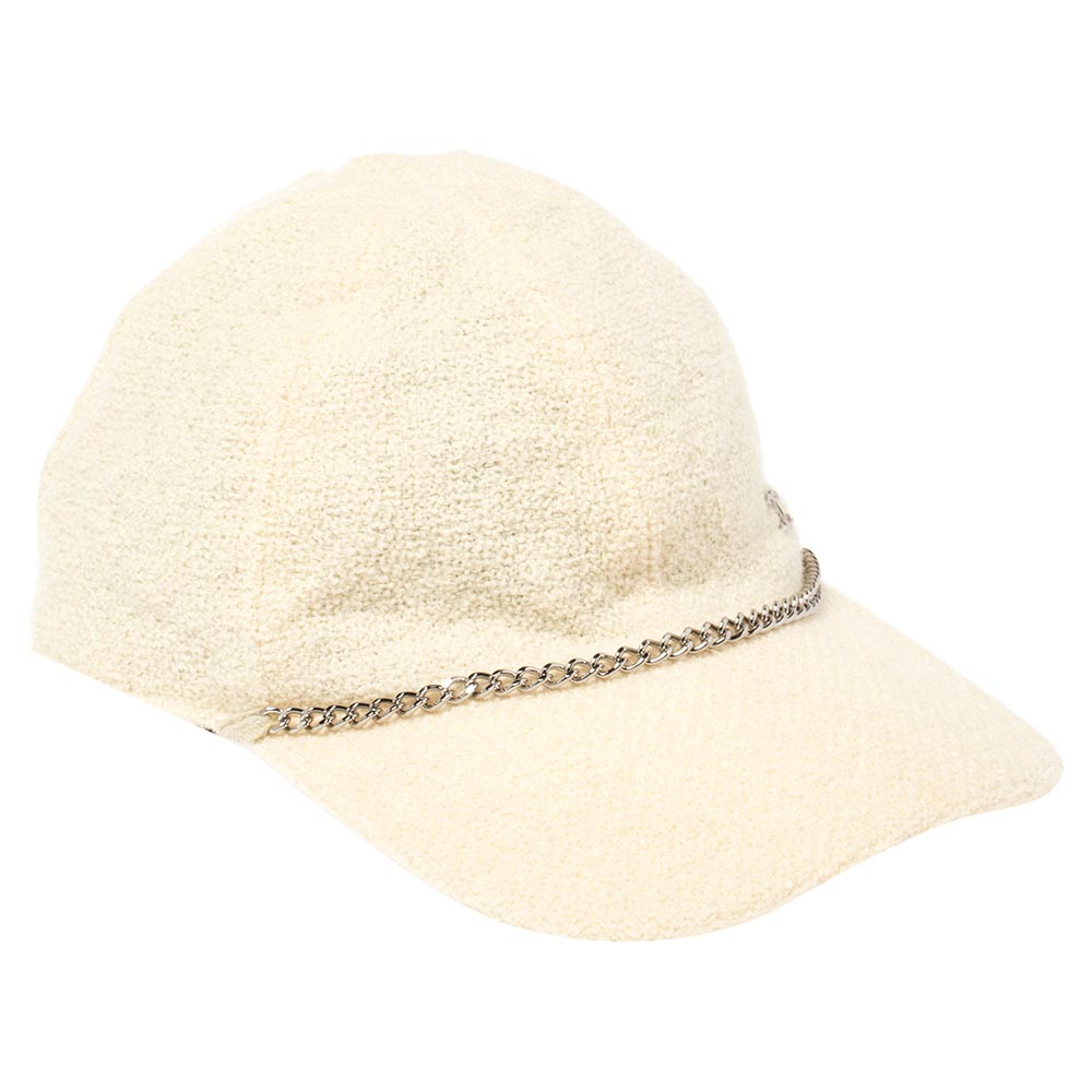 Chanel Beige Wool CC Chain Cap L female 100% Laine - Wool