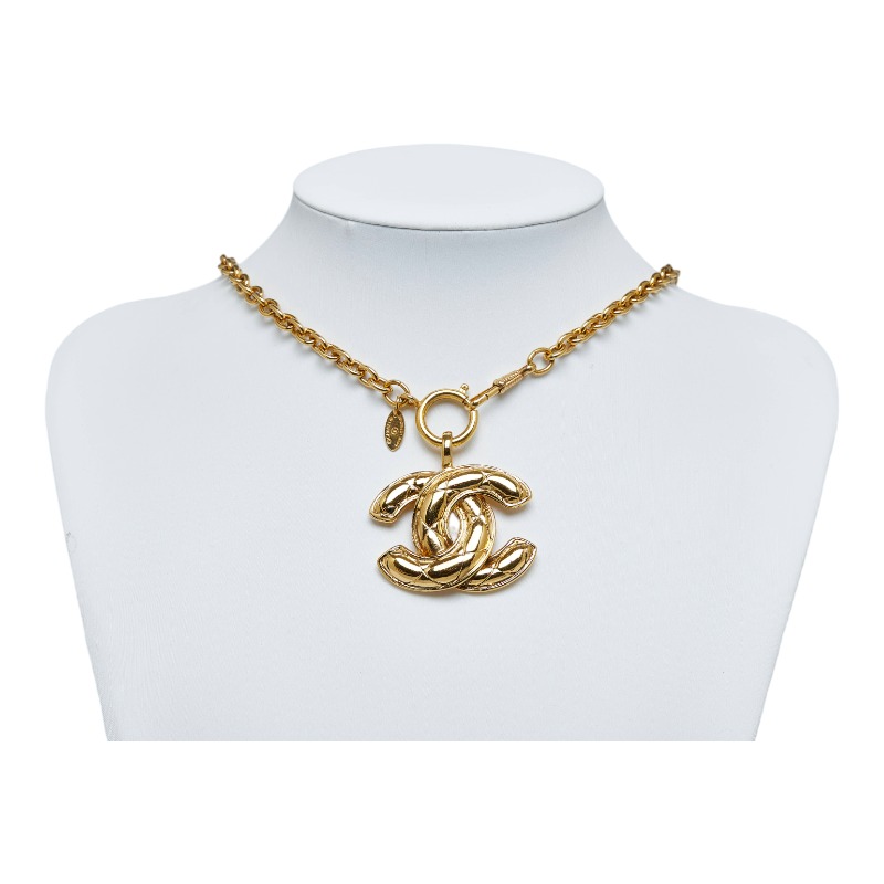 Chanel CC Gold Crystal, Yellow Gold Tone Metal Fashion And Silver Jewelry