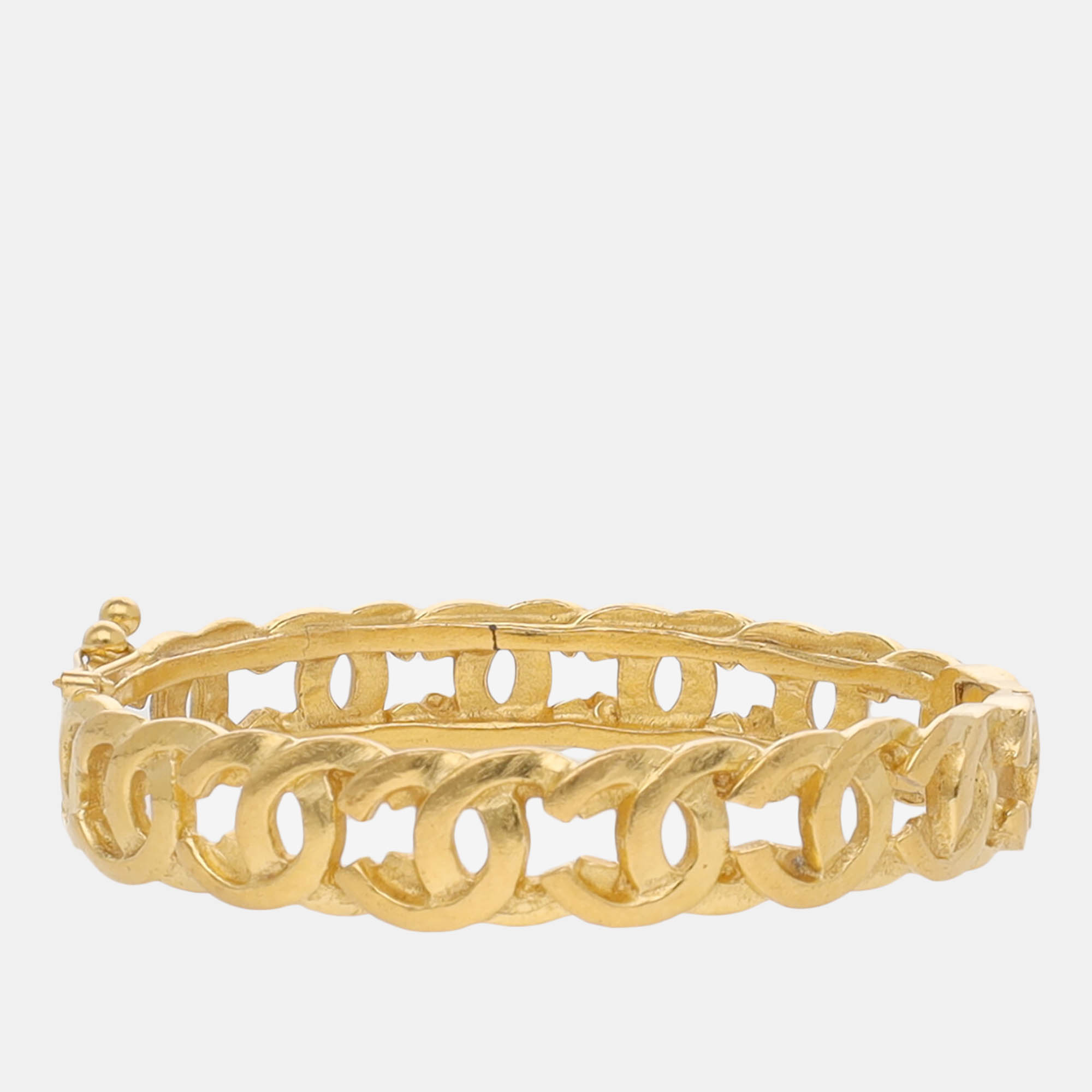 Chanel  Women's Metal Rigid Bracelet - Gold - XXS