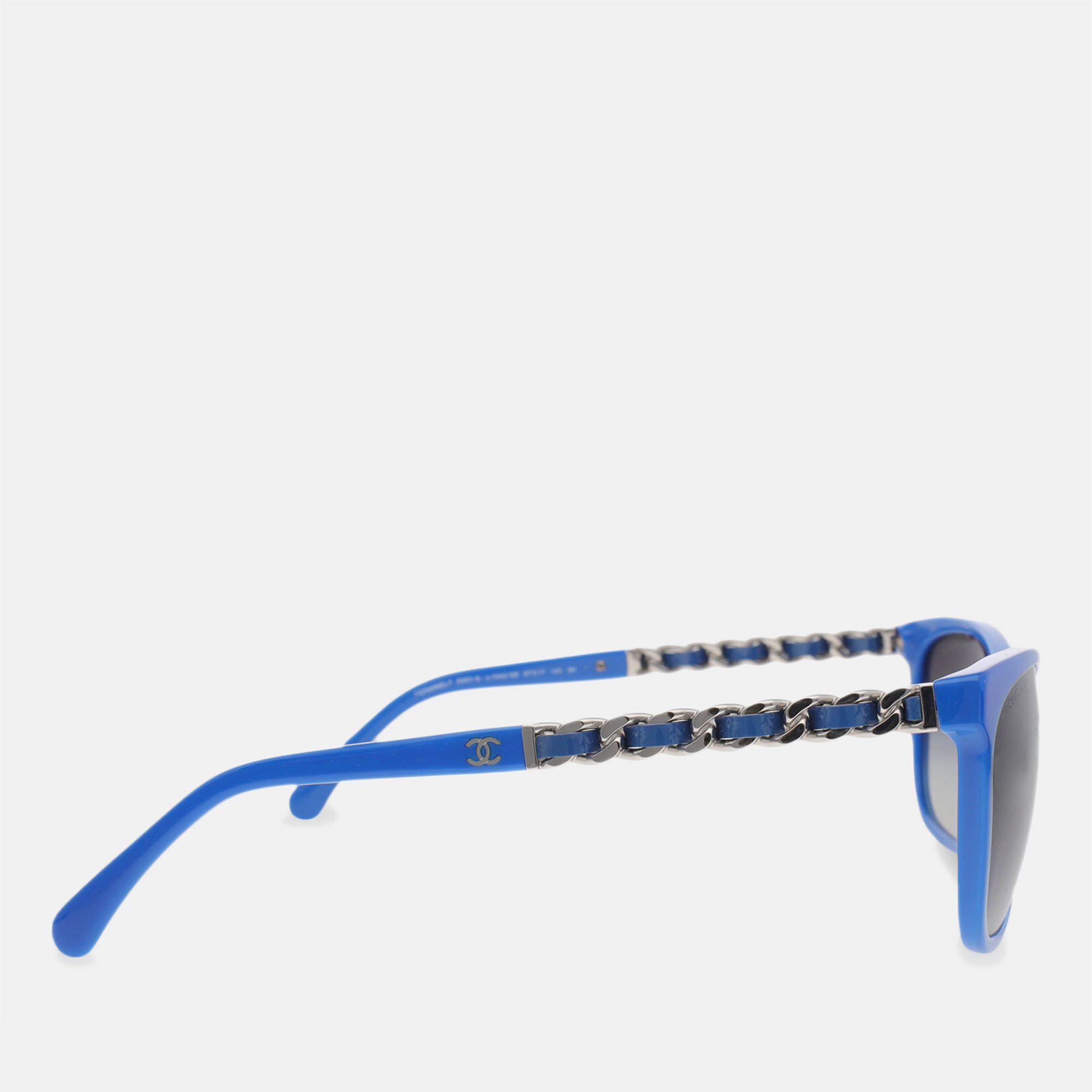 Chanel  Women's Synthetic Fibers Squared Frame Sunglasses - Blue - One Size