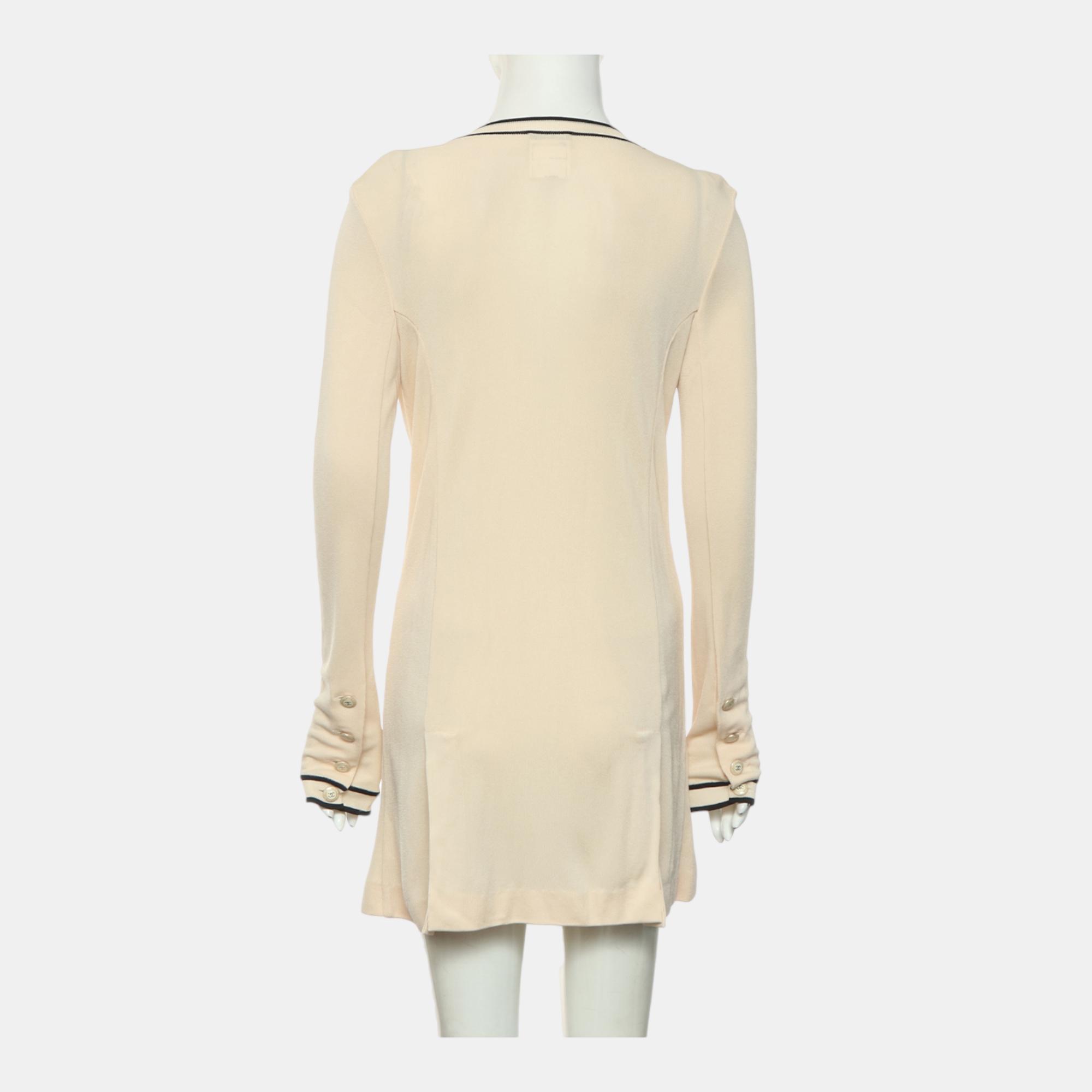 Chanel Ivory/Black Knitted Cardigan S