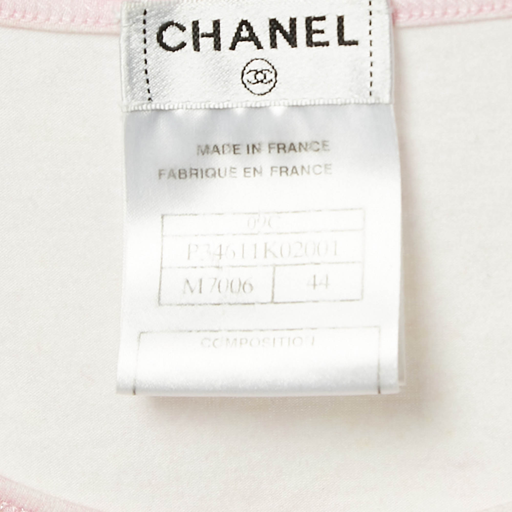 Chanel Pink CC Logo Print Jersey Tie-Dye T-Shirt L