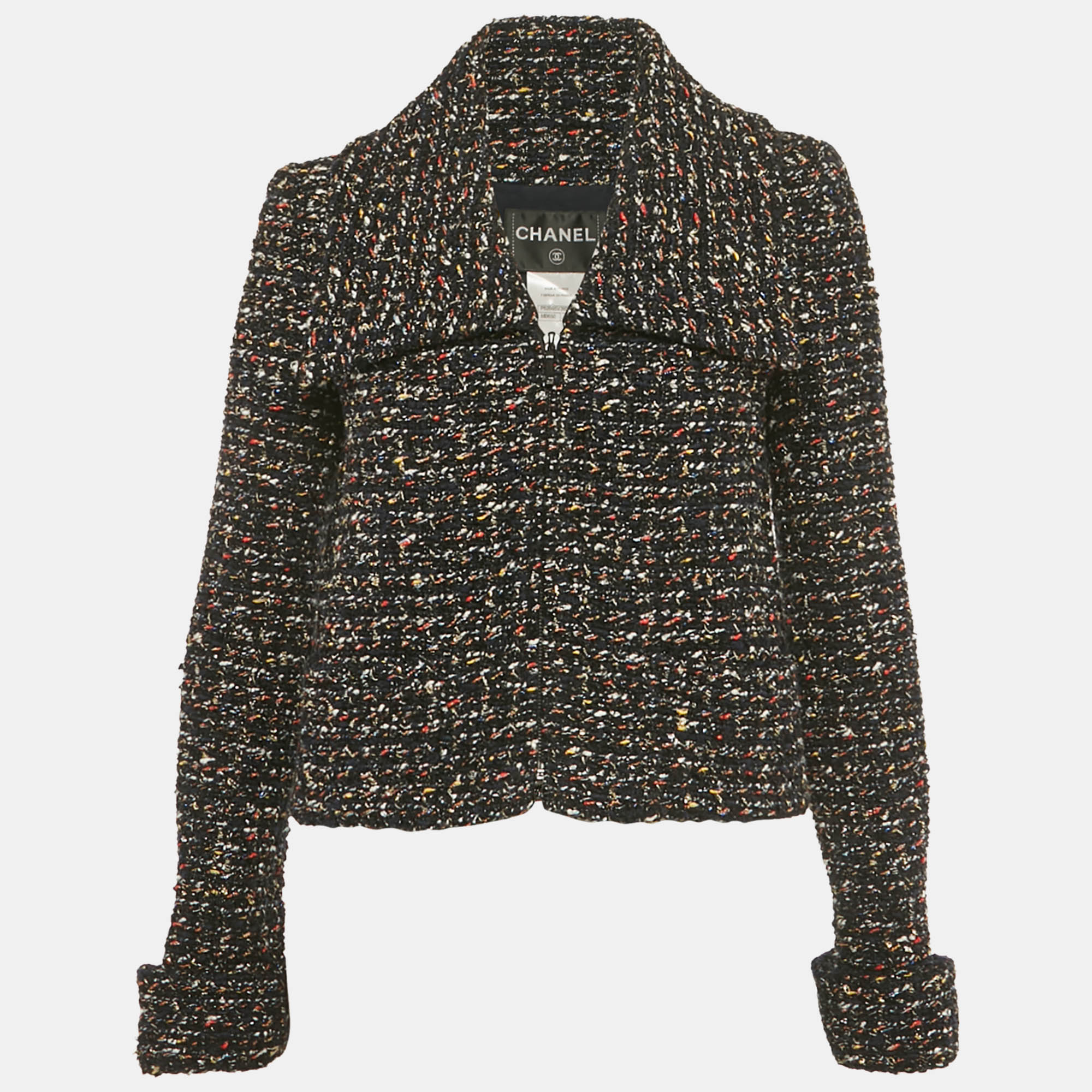 Chanel Multicolor Lurex Tweed Zip UP Jacket M
Chanel Multicolor Lurex Tweed Zip UP Jacket M