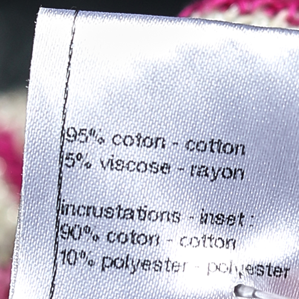Chanel  Multicolor Stripe Cotton Knit Cardigan M