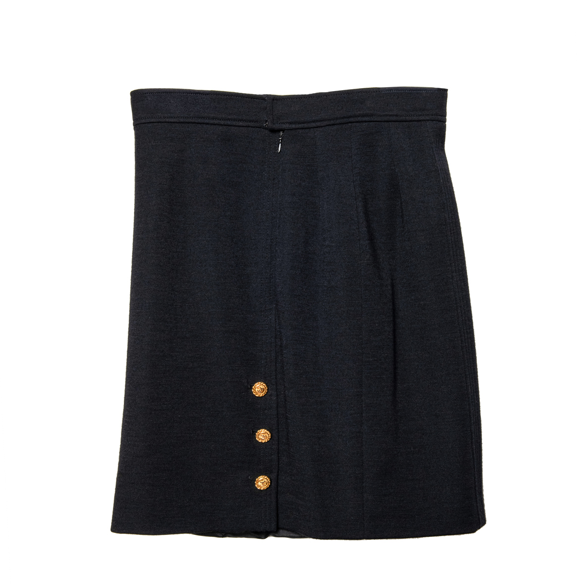 Chanel Orange Double Breasted Blazer + Black Skirt M (FR 38)