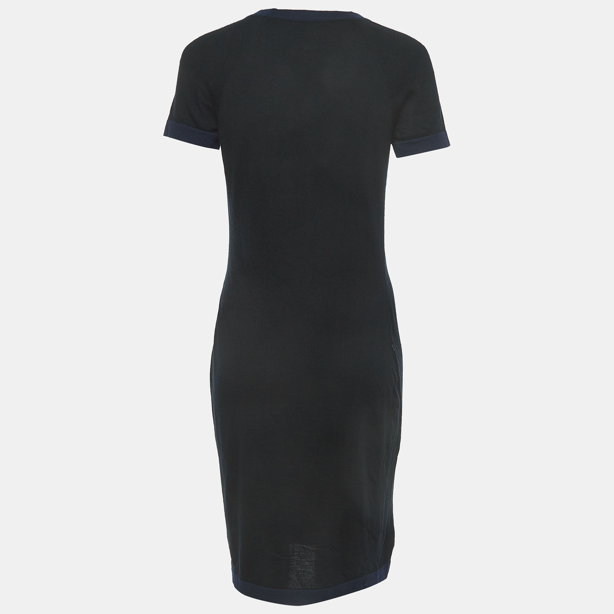 Chanel Black Cashmere Dress Set M