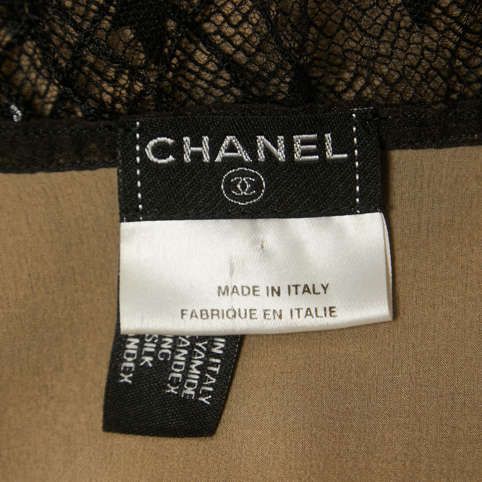 Chanel Black Star Lace Strappy Tunic Top S
