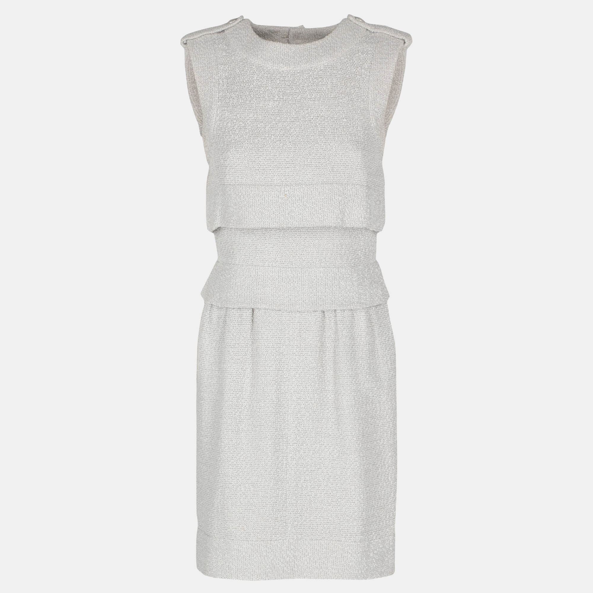 Chanel  Women's Synthetic Fibers Mini Dress - Grey - S