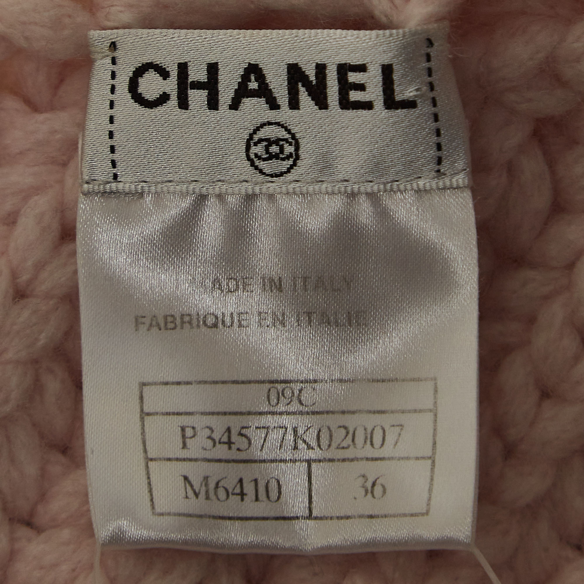 Chanel Multicolor Cashmere Knit Asymmetrical Pullover S