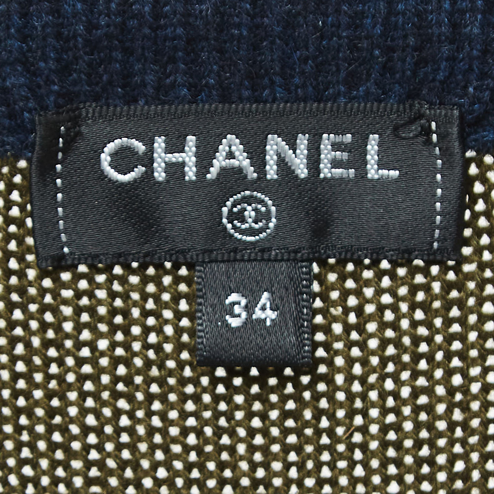 Chanel Multicolor Striped Cashmere Long Cardigan S