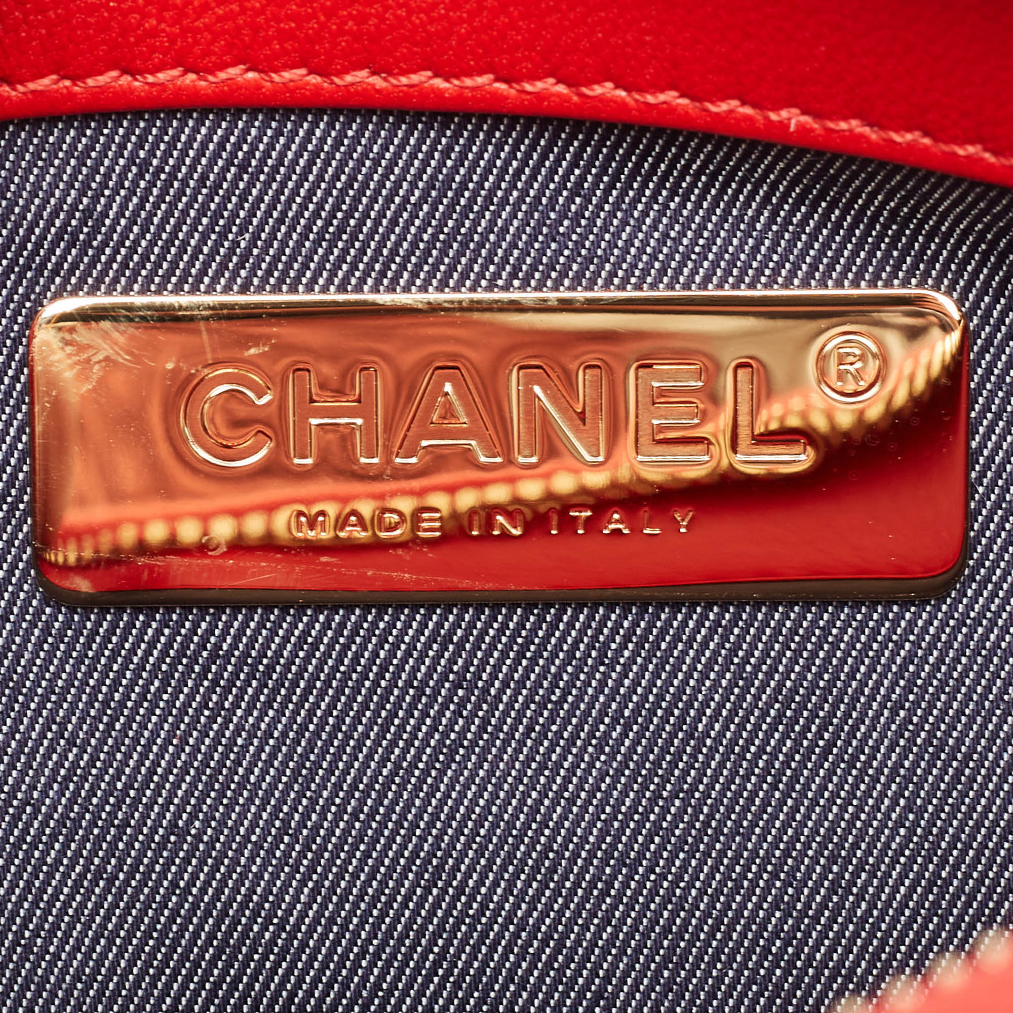 Chanel Red Leather CC Mania Waist Bag