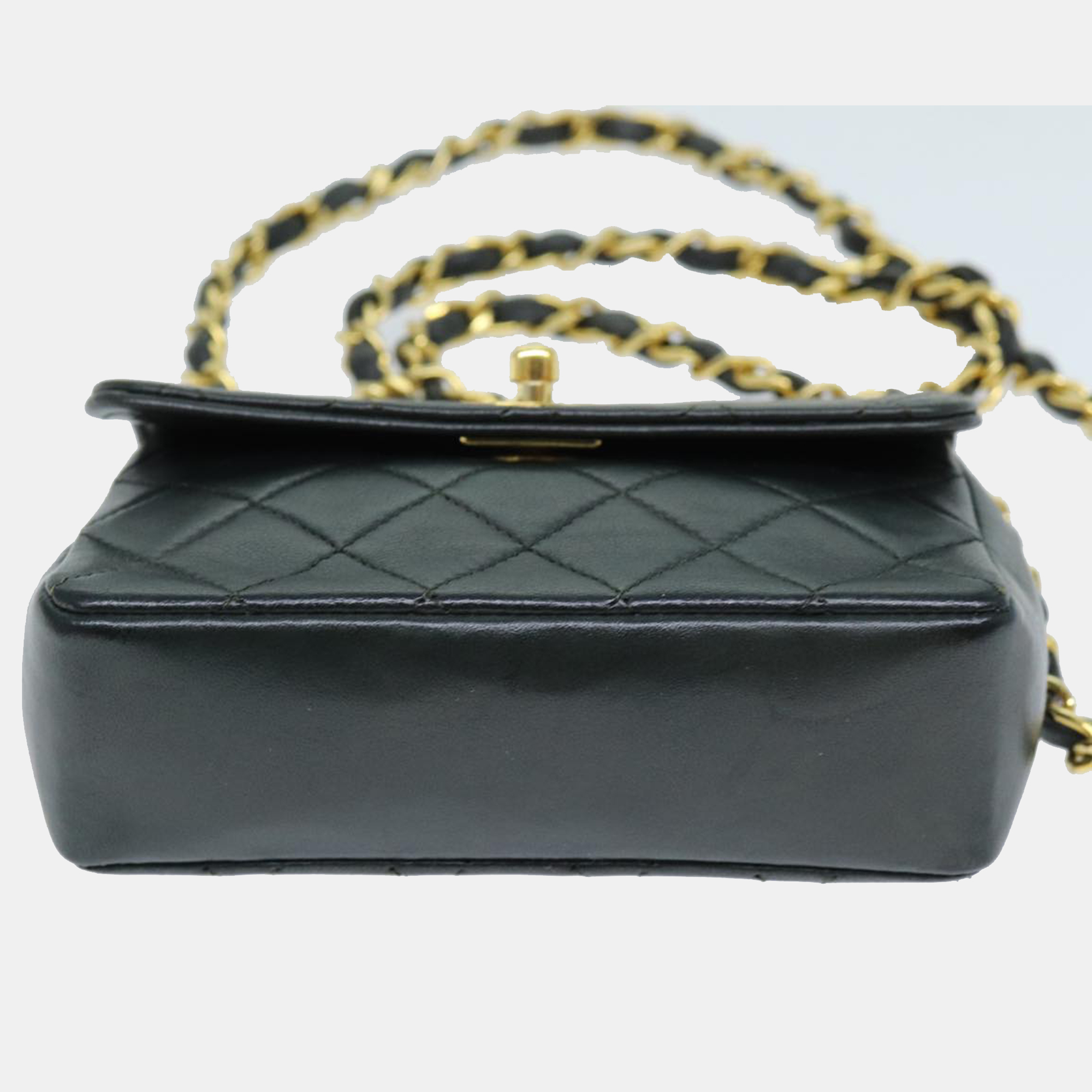 Chanel Black Quilted Lambskin Turnlock Flap Bag