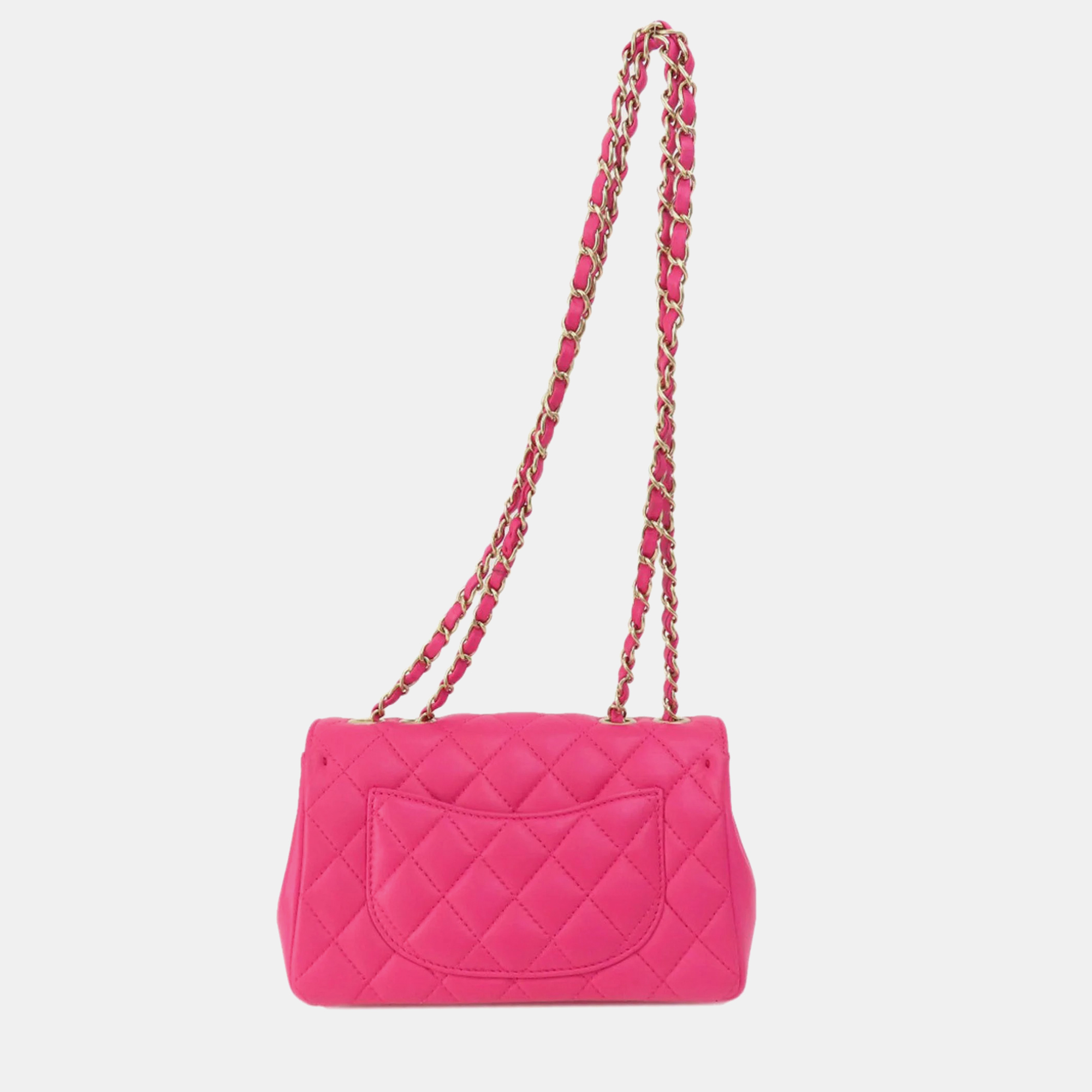 Chanel Pink Leather Mini Mademoiselle Chic Shoulder Bag