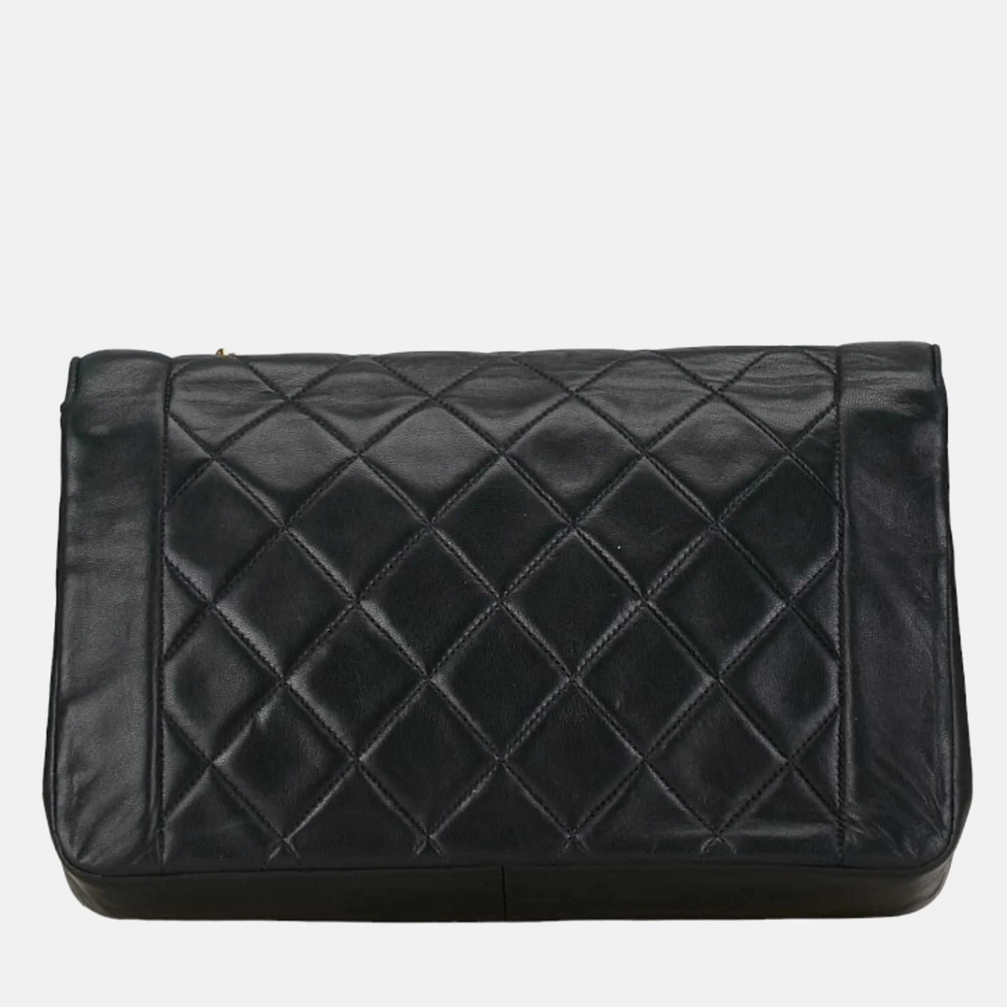 Chanel Black Leather Diana Flap Bag