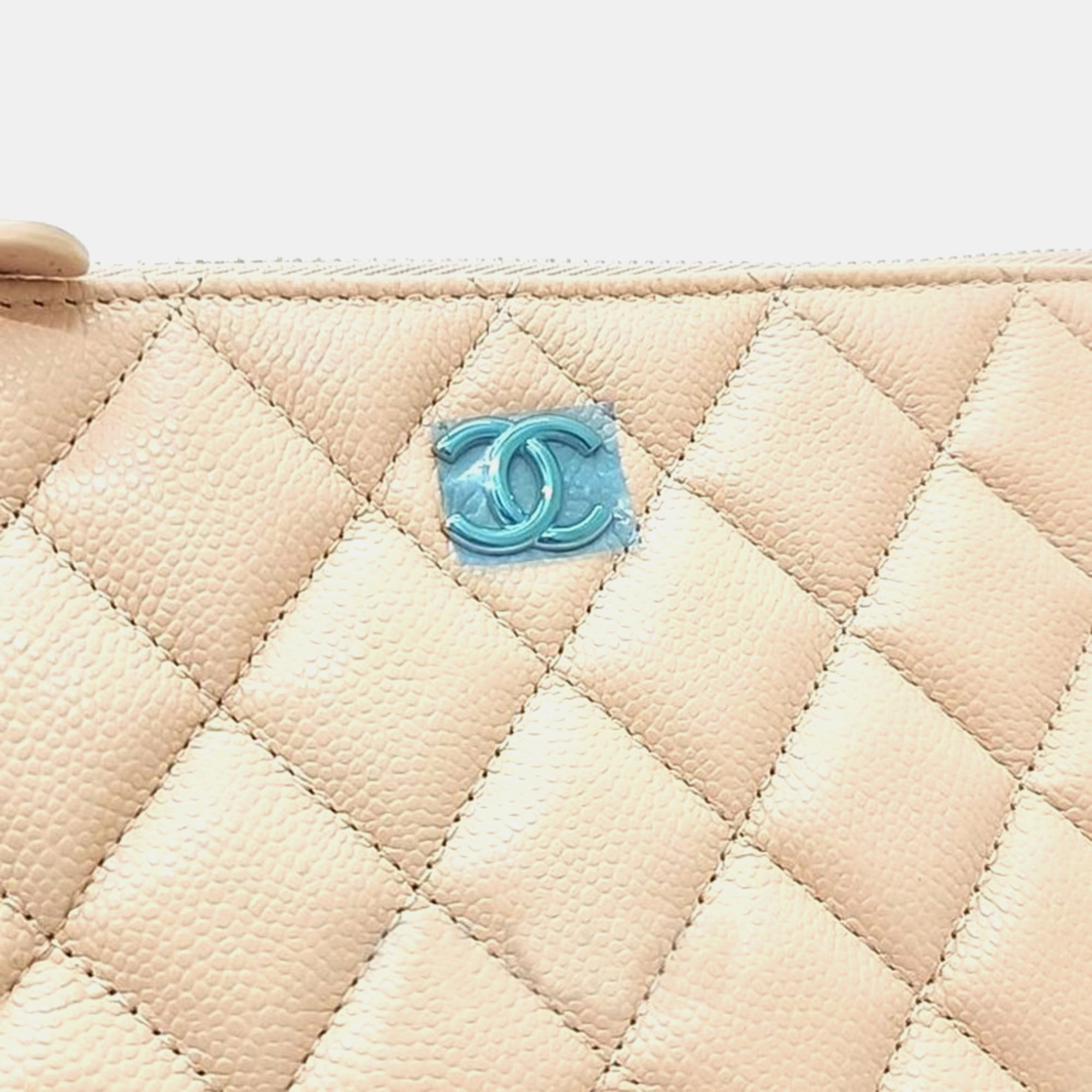 Chanel Pink Caviar Leather Mini O Case Pouch