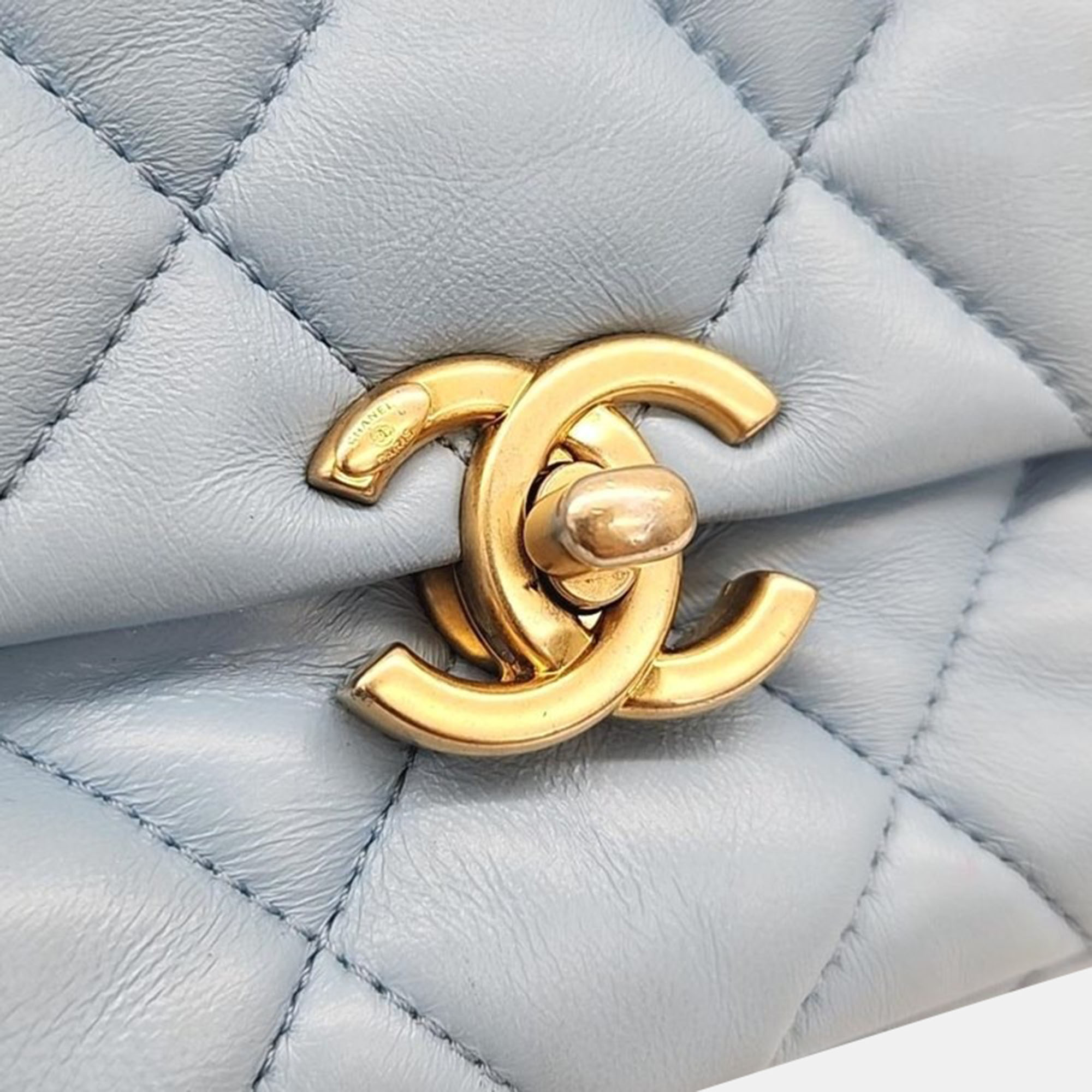 Chanel Blue Leather Candy Chain Flap Bag