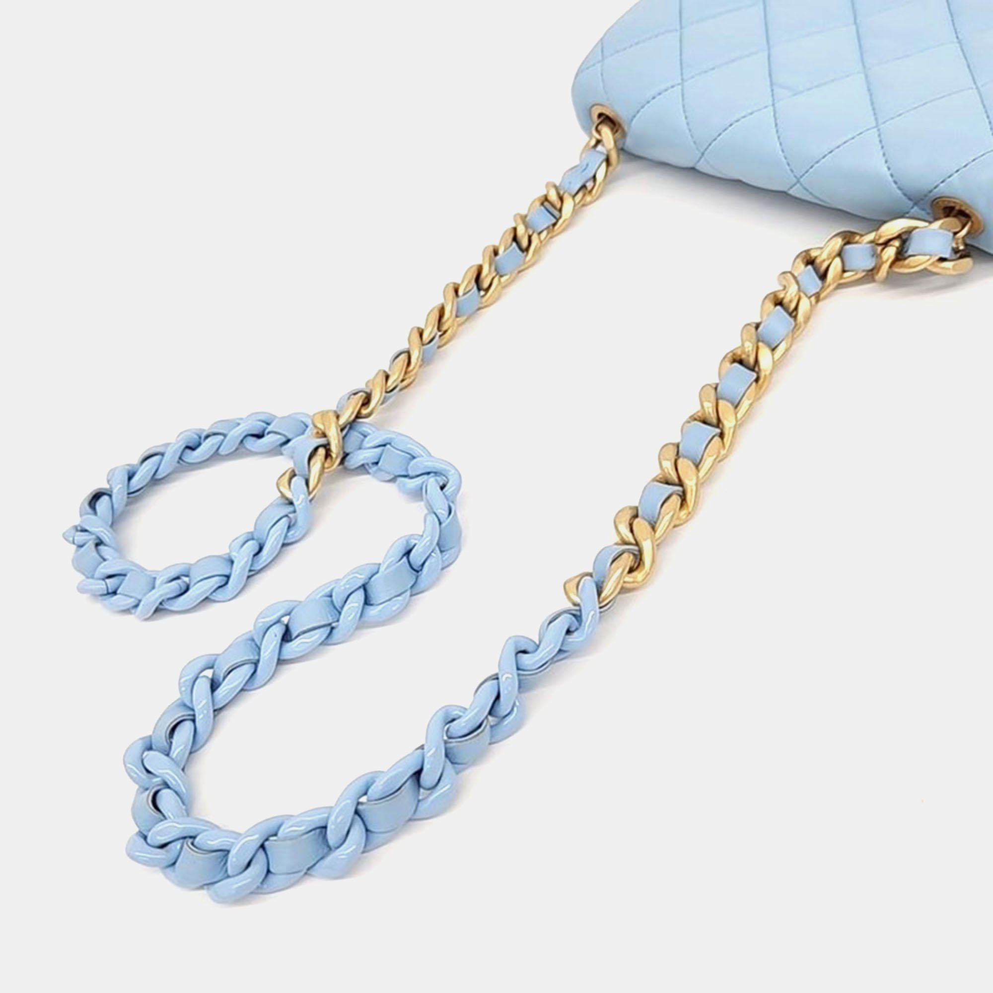 Chanel Blue Leather Candy Chain Flap Bag