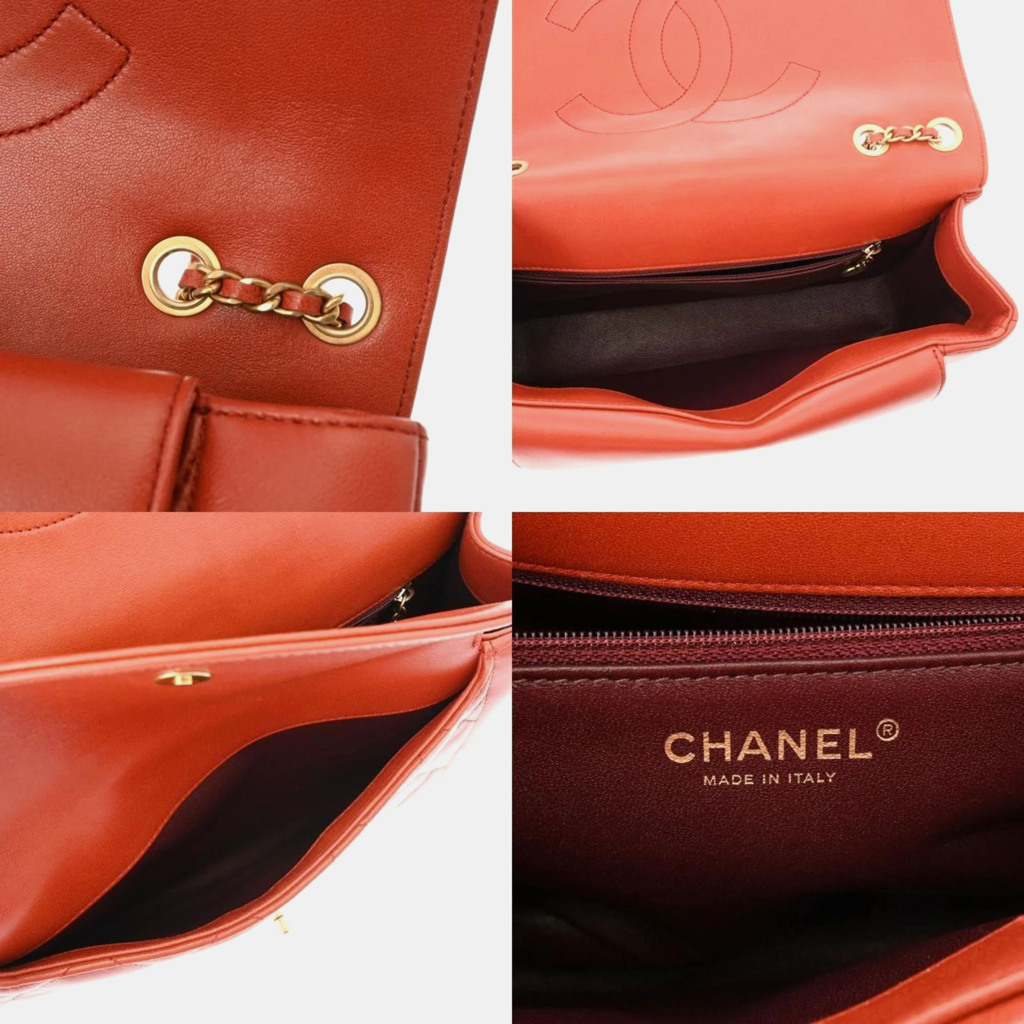 Chanel  Lambskin Brown Vintage Diana Shoulder Bag