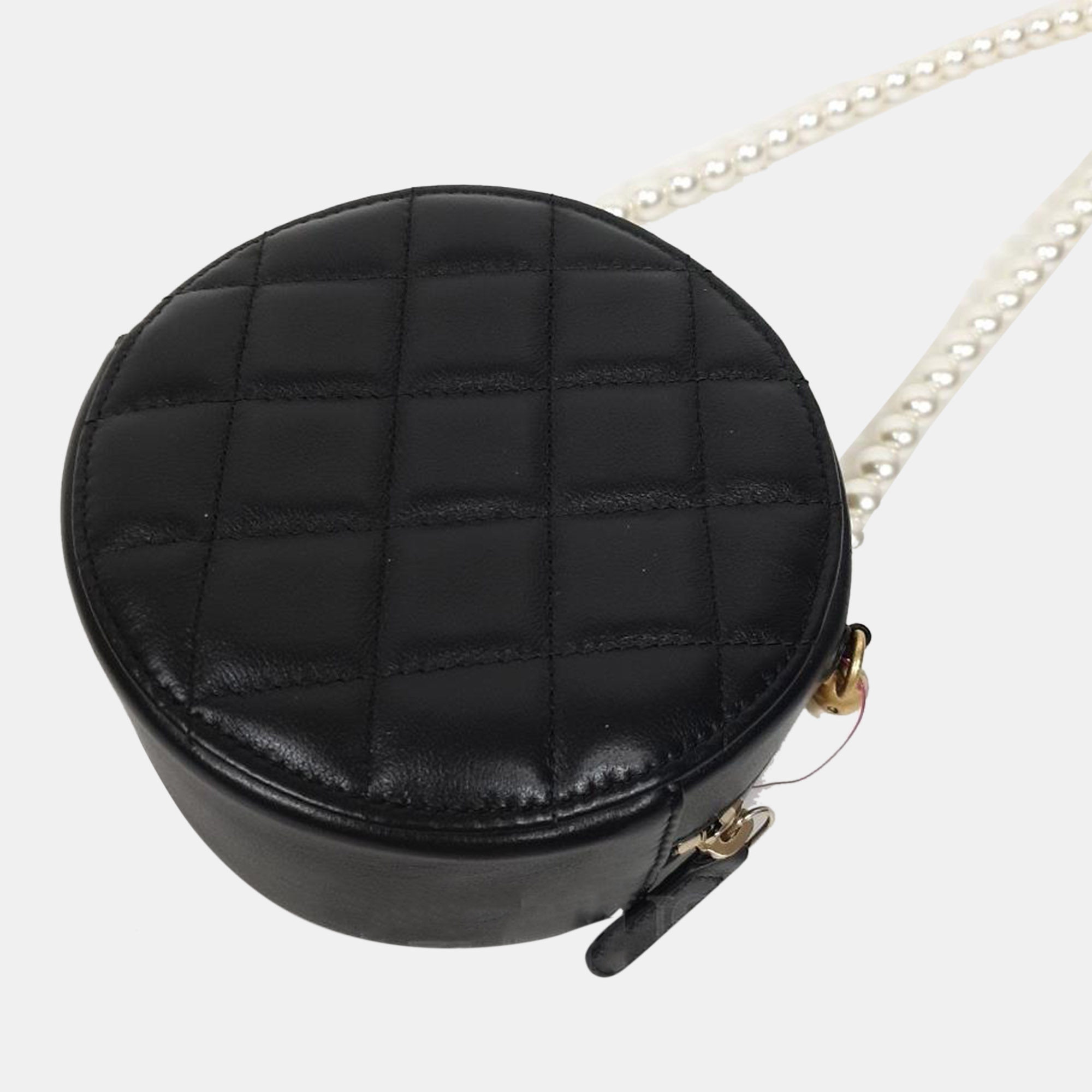 Chanel Pearl Chain Round Crossbody Bag