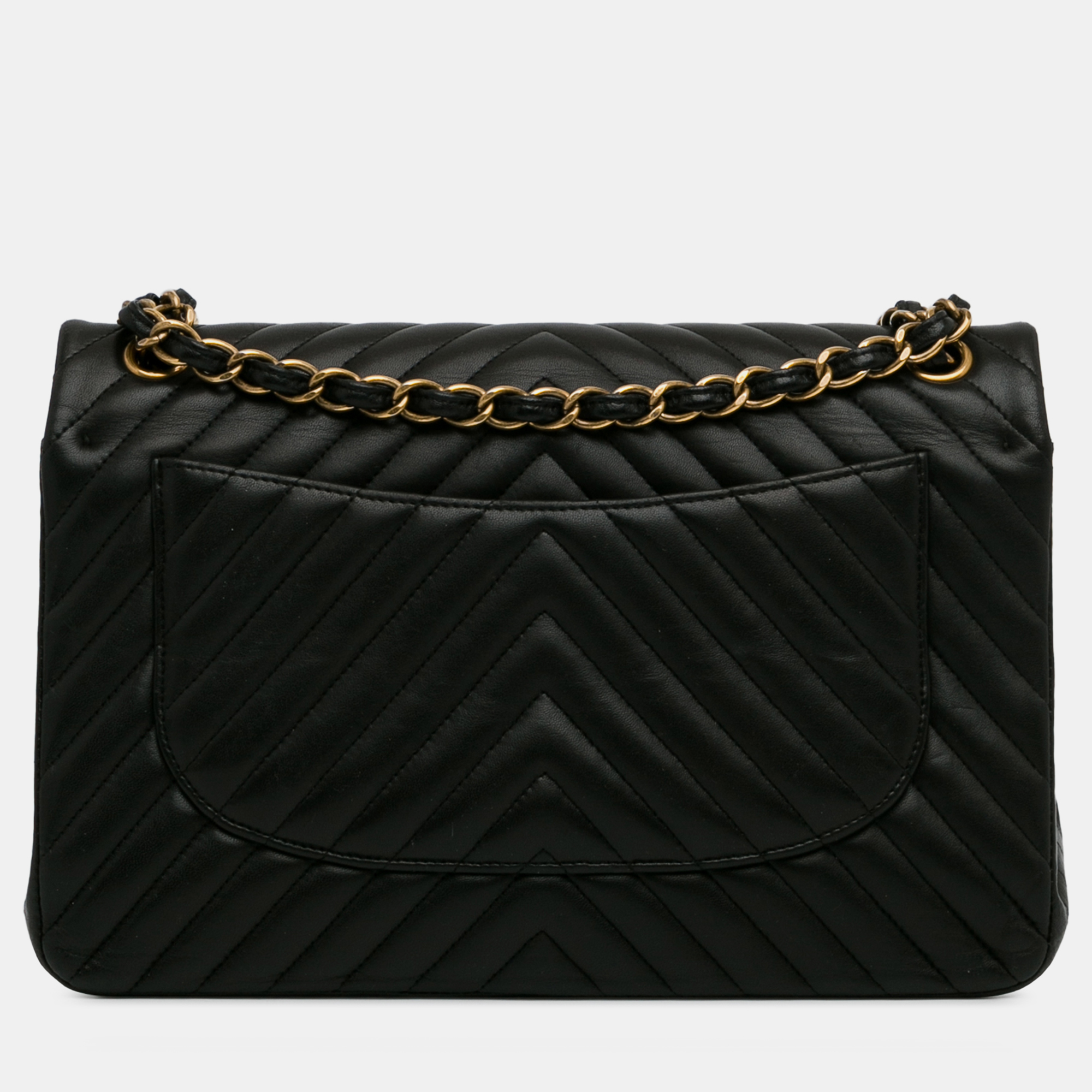 Chanel Jumbo Classic Chevron Lambskin Double Flap  Bag