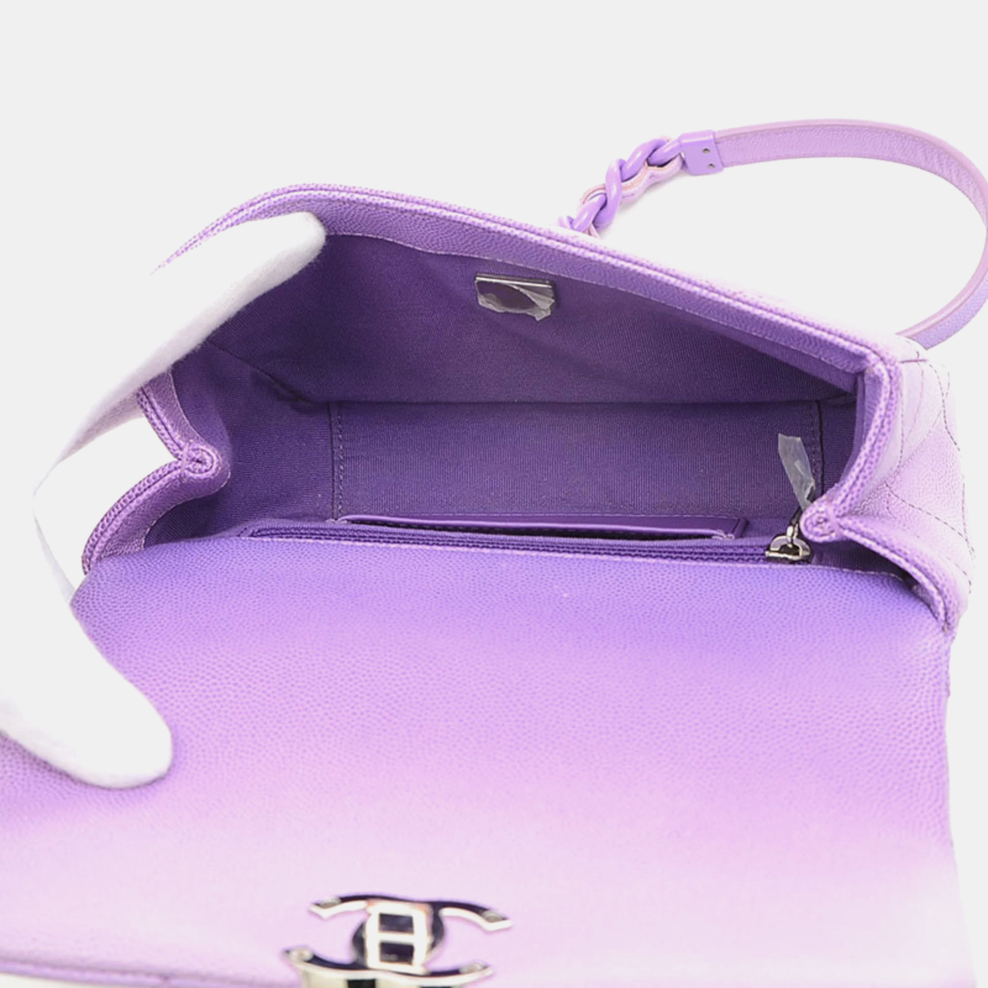 Chanel Purple Shaded Caviar Quilted My Everything Flap Bag