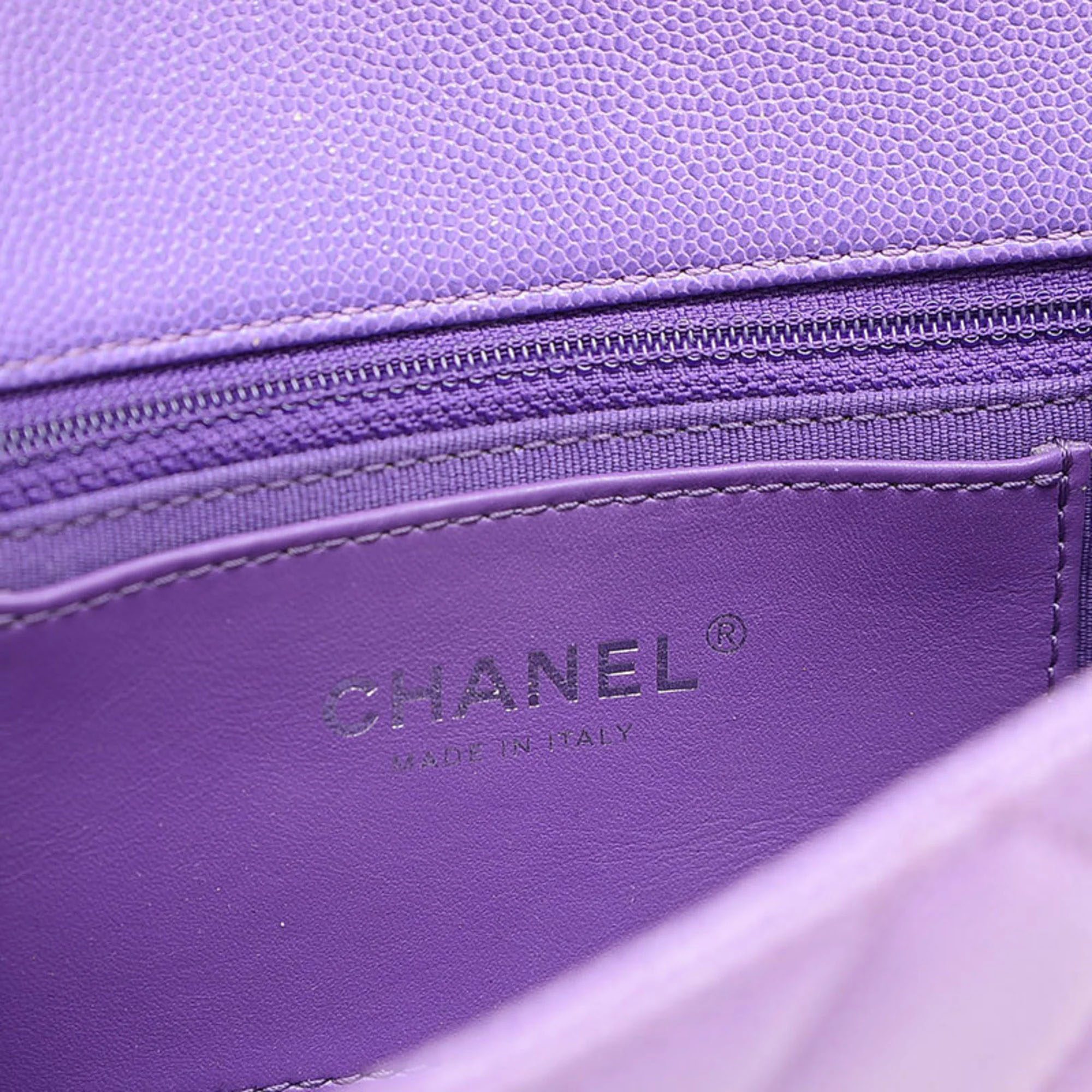 Chanel Purple Shaded Caviar Quilted My Everything Flap Bag