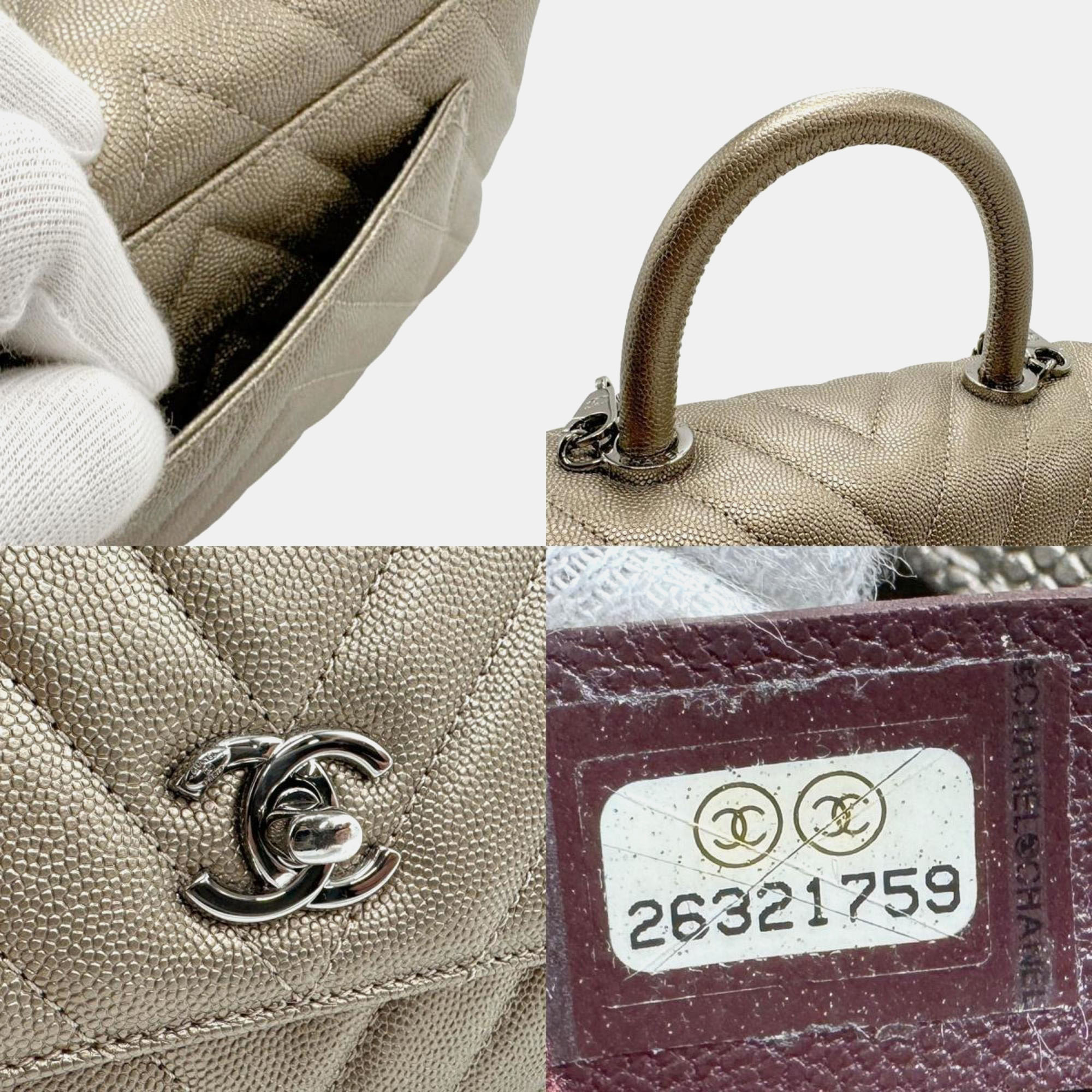 Chanel Caviar Leather XS Coco Handle Top Handle Bag