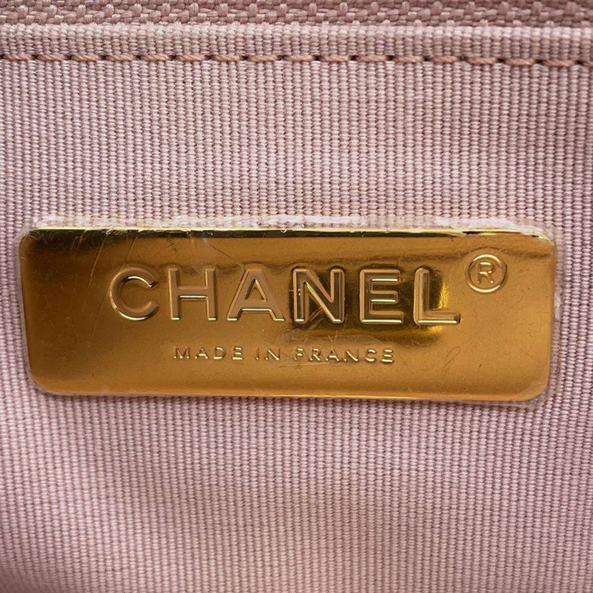 Chanel Pink Leather Medium 19 Shoulder Bag