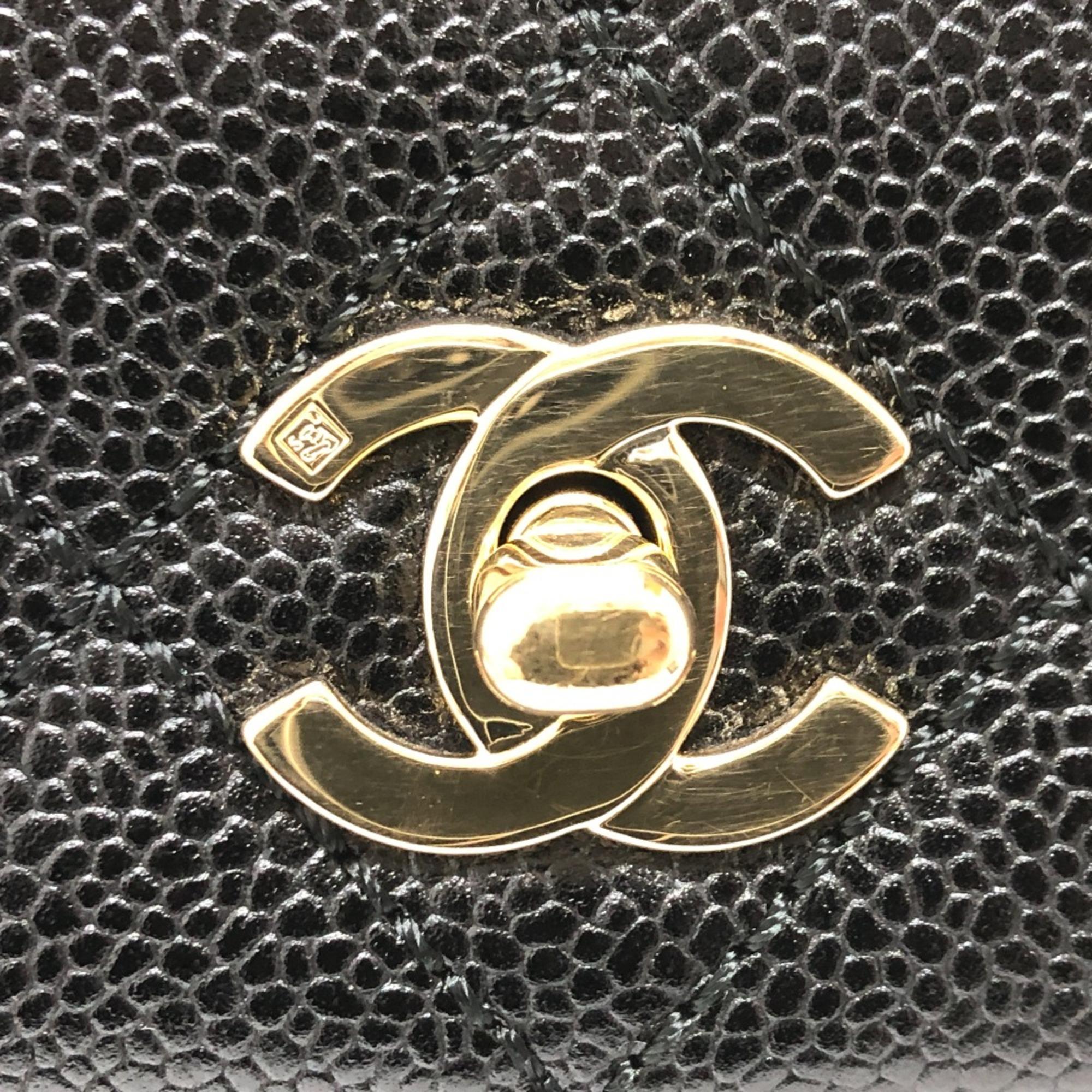 Chanel Black Leather  Kelly Top Handle Bags