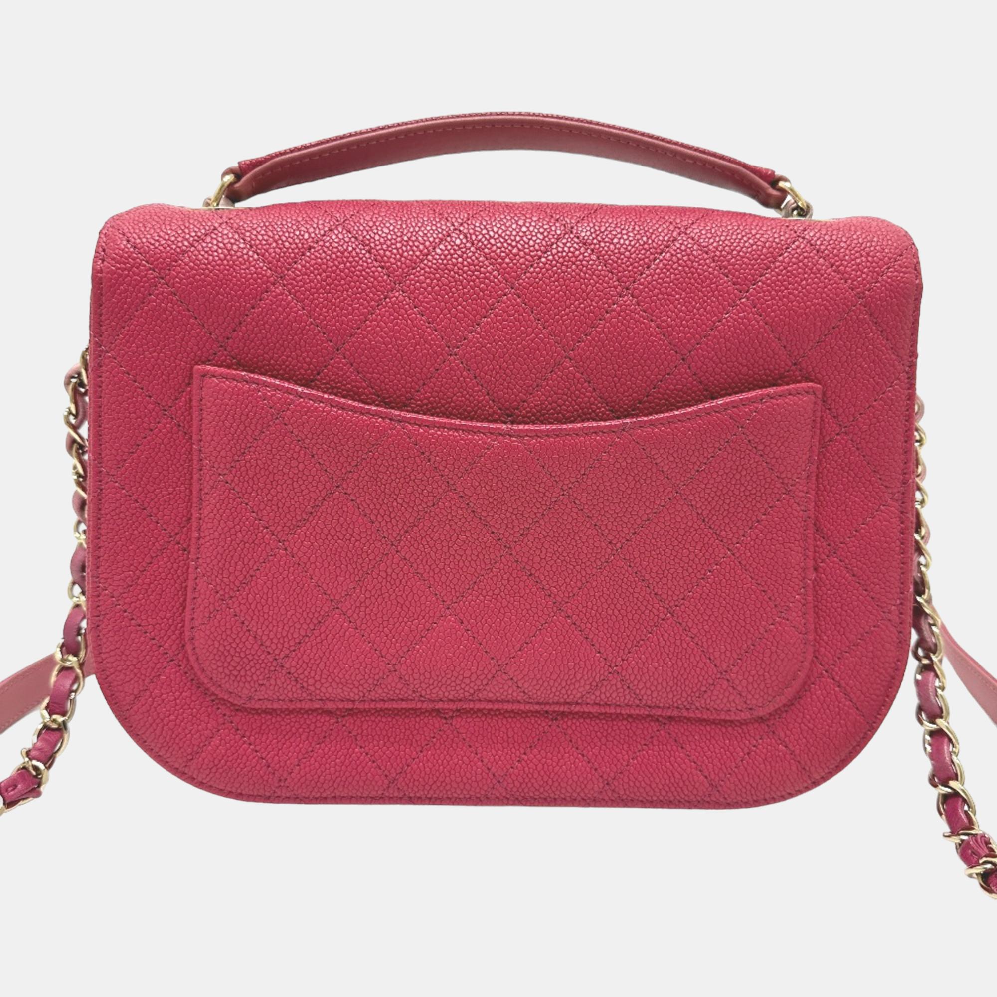 Chanel Pink Medium Calfskin Cuba Flap Shoulder Bag