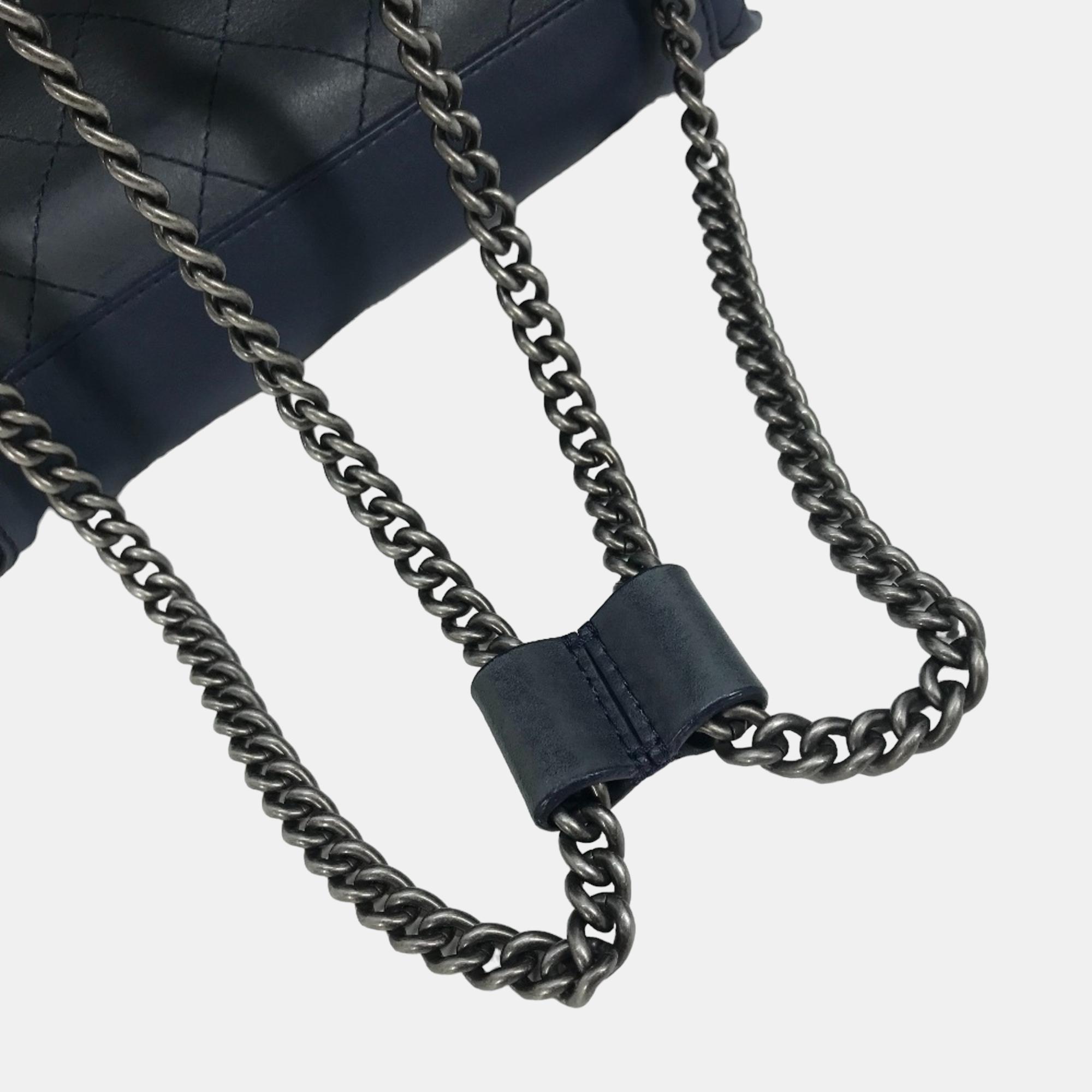 Chanel Blue Leather Urban Luxury Backpack