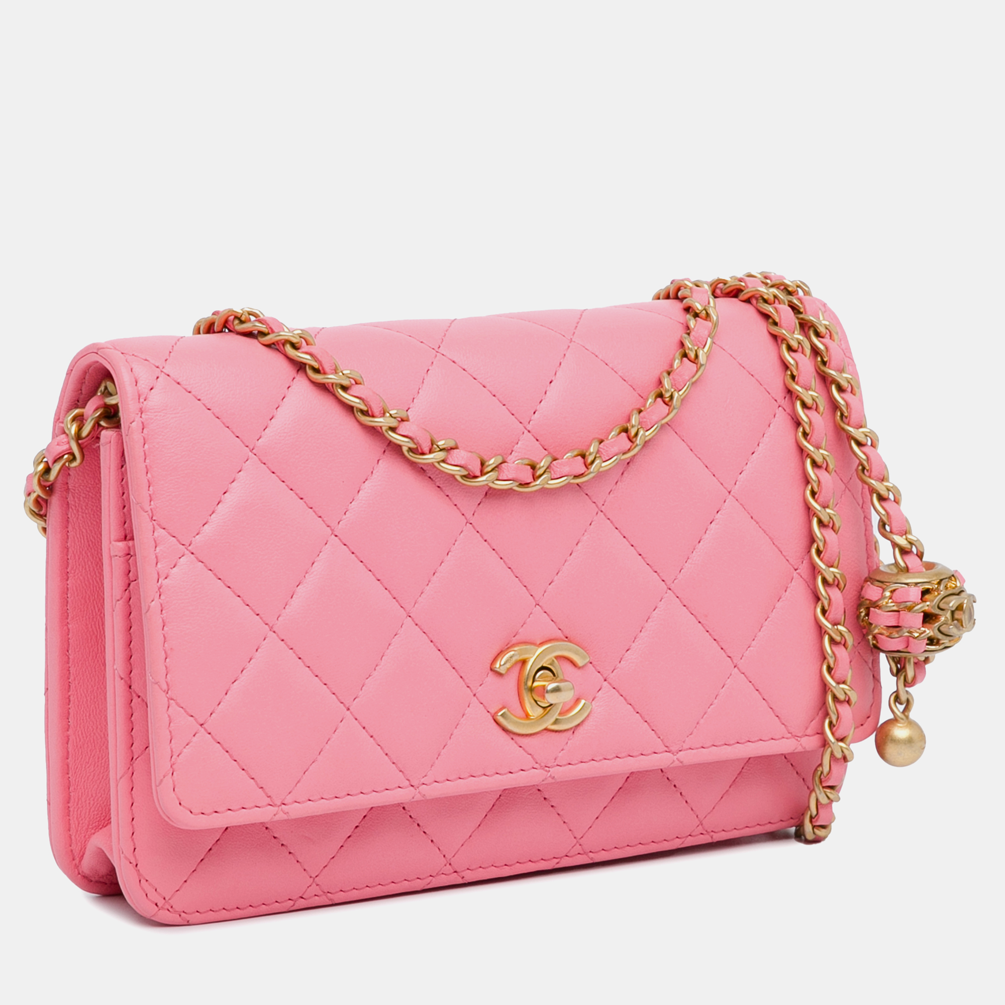 Chanel Lambskin Pearl Crush Wallet On Chain