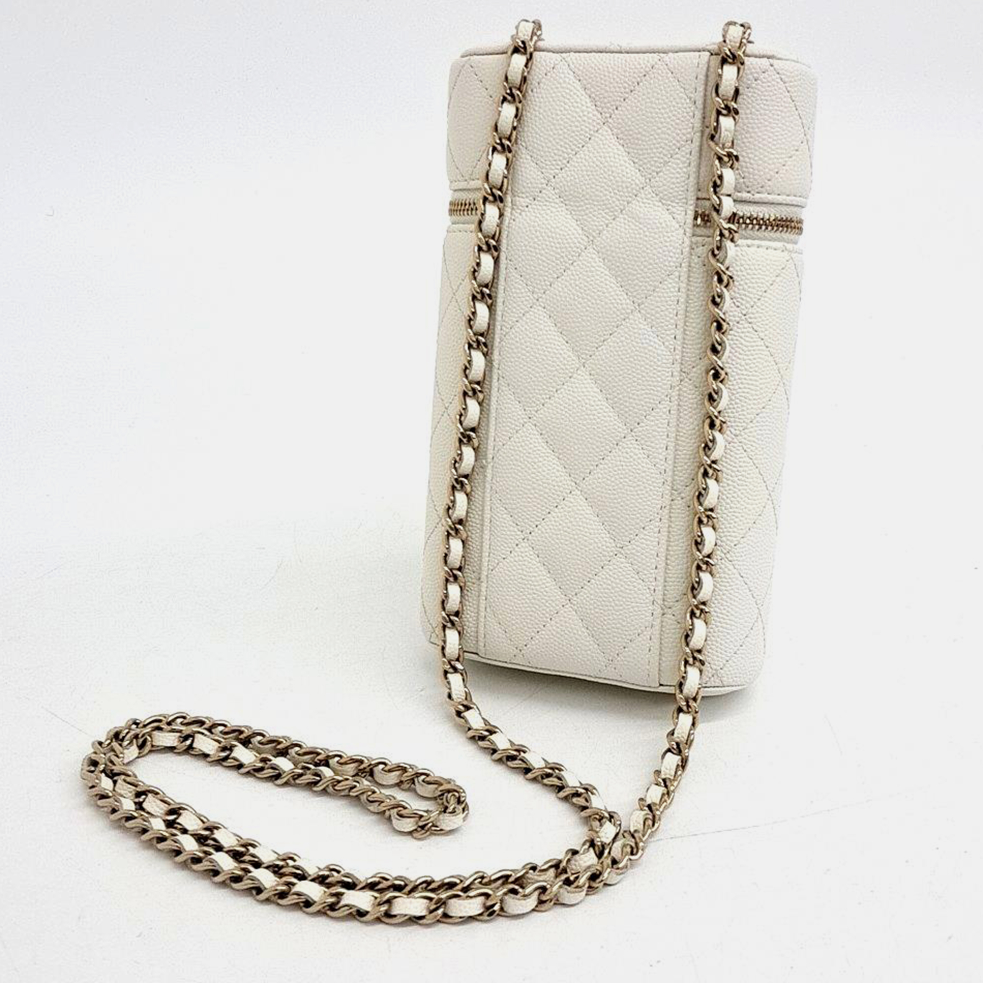 Chanel Caviar Phone Holder And Crossbody Bag