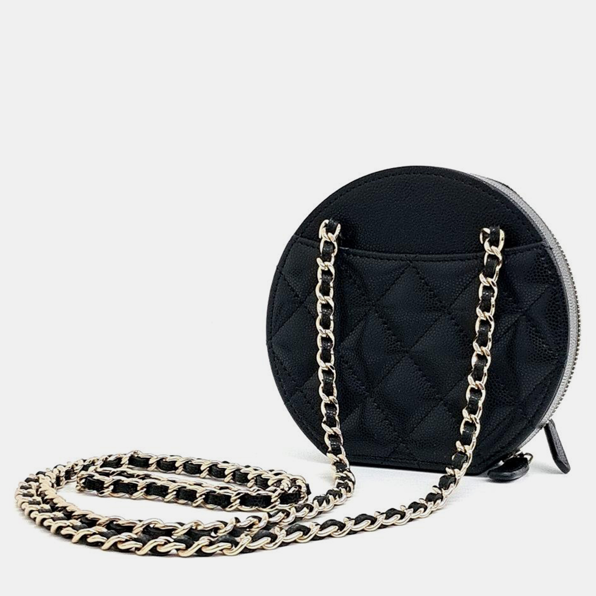 Chanel Caviar Round Crossbody Bag