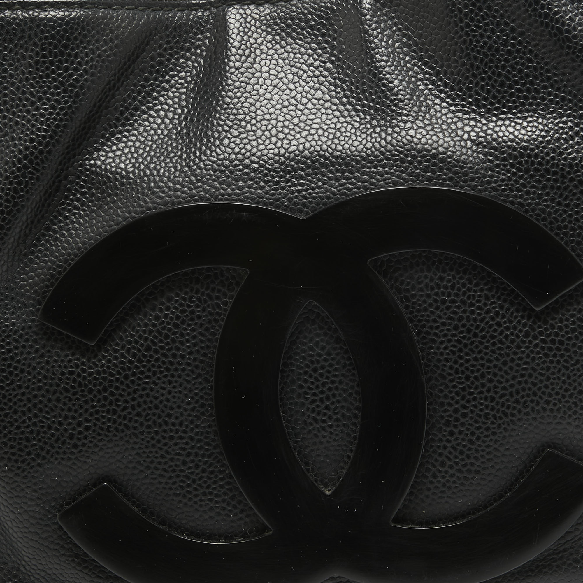 Chanel Black Leather Bekko Shopper Tote