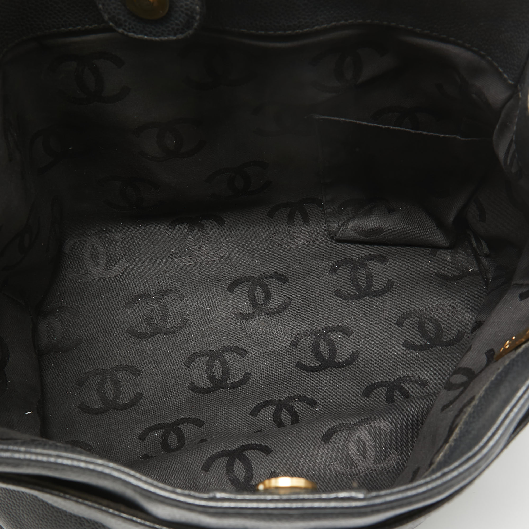 Chanel Black Leather Bekko Shopper Tote