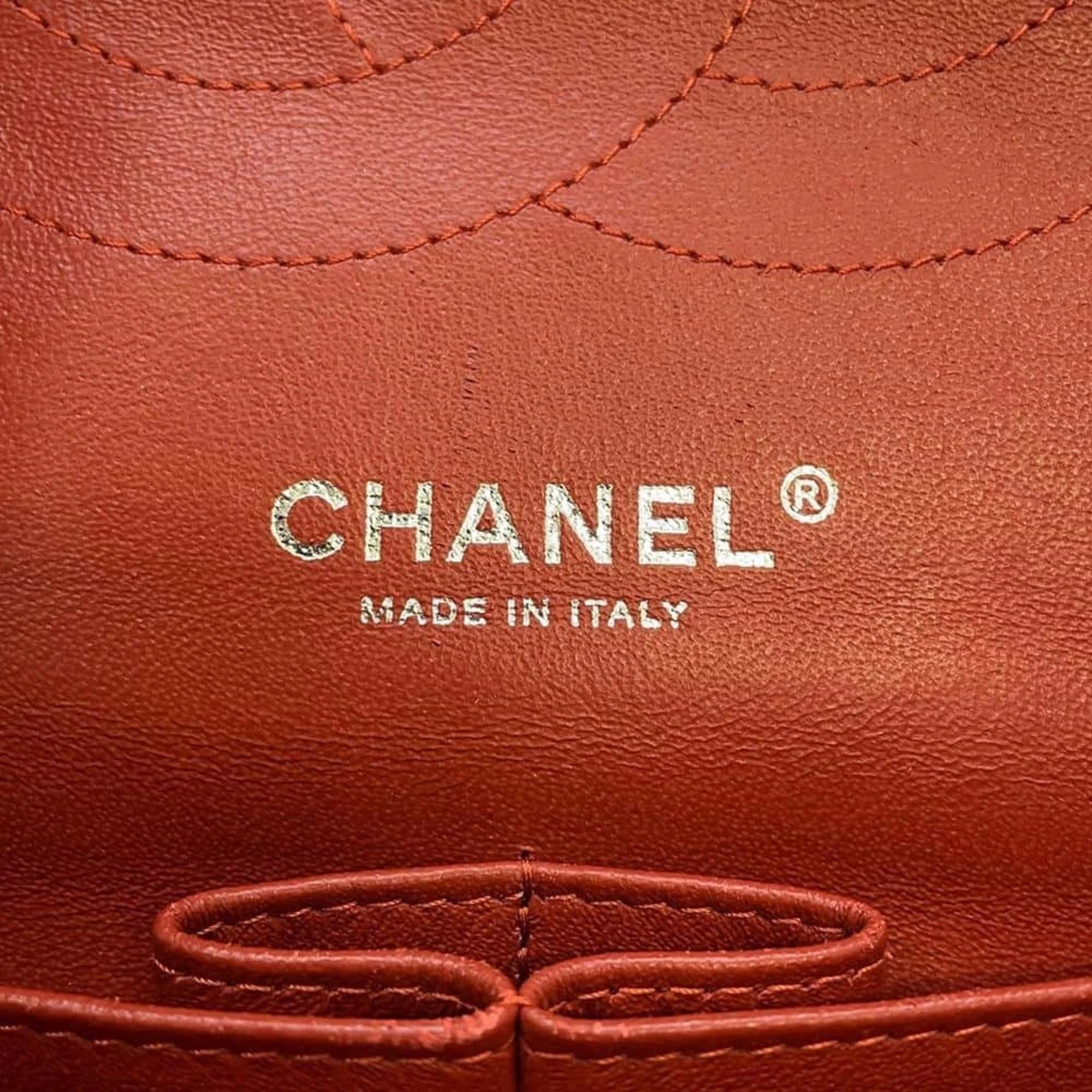 Chanel Red Caviar Leather Jumbo Classic Double Flap Shoulder Bag