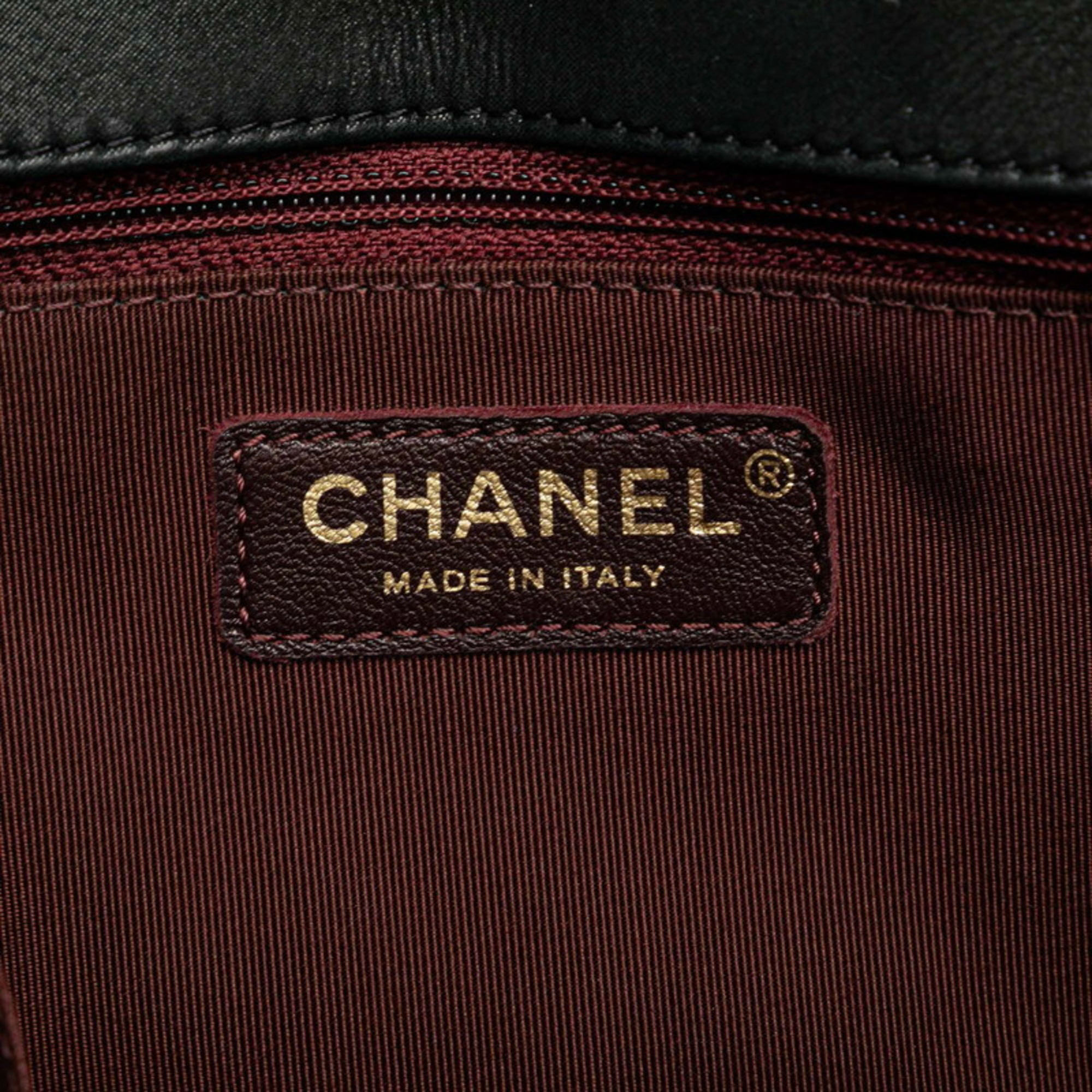 Chanel Black Leather  Happy Stitch Shoulder Bag