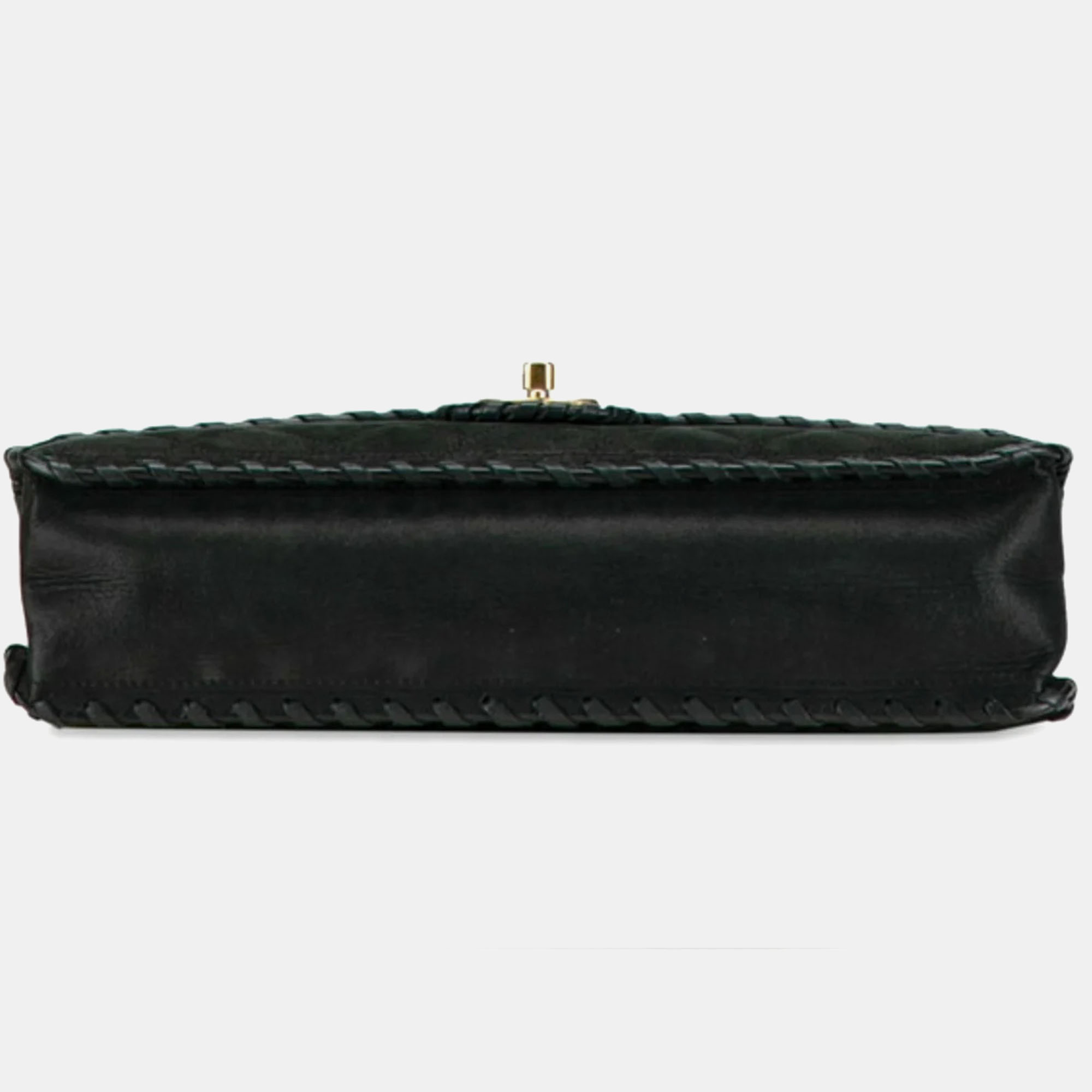 Chanel Black Leather  Happy Stitch Shoulder Bag