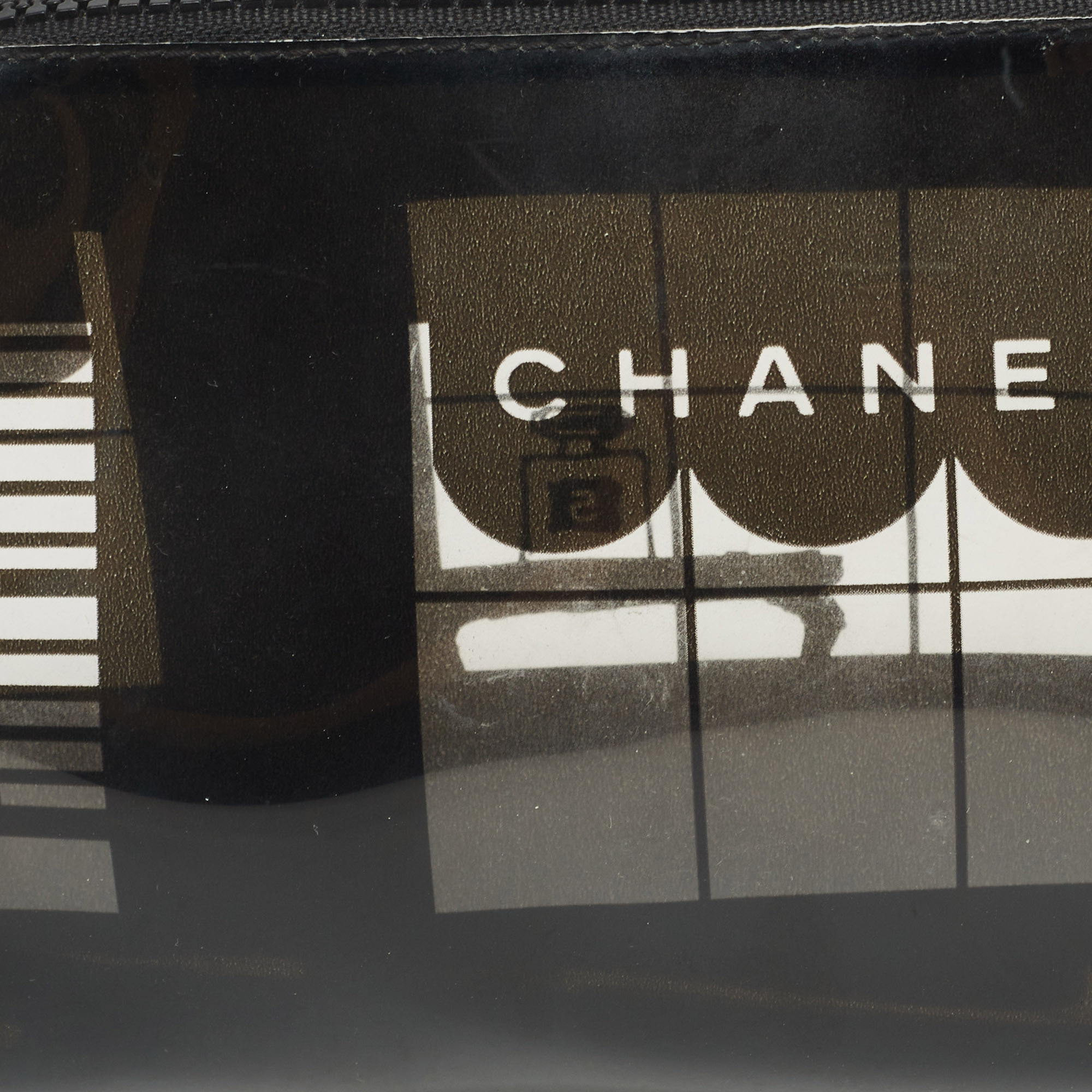 Chanel Black Vinyl Maison Window Print Bag