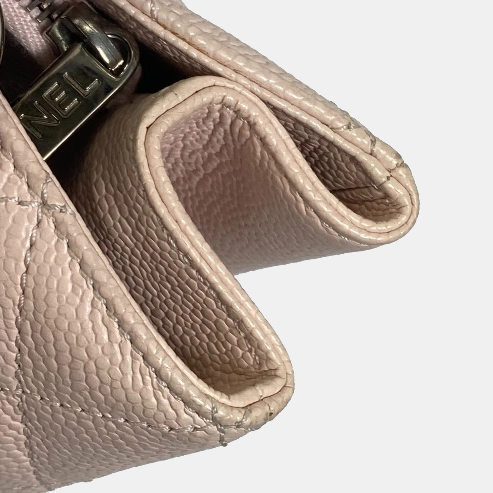 Chanel Pink Caviar Leather Quilted GST Tote Bag