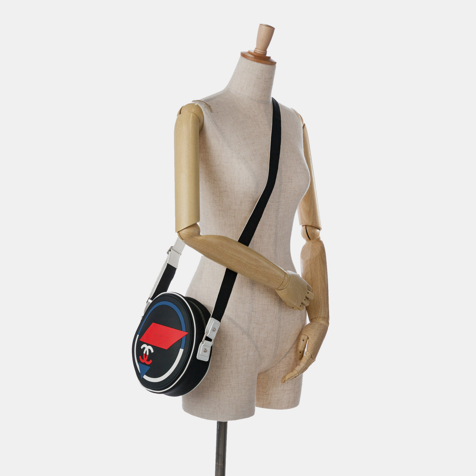 Chanel Multicolor Canvas And Rubber Airlines Round Crossbody Bag