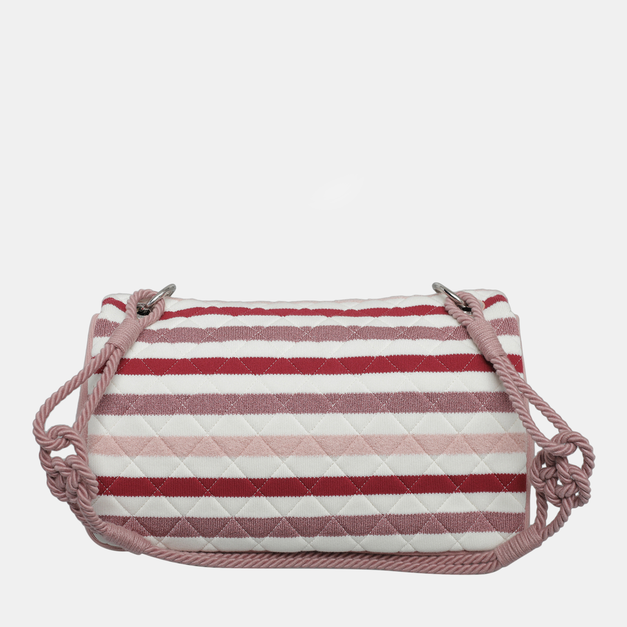 Chanel Multicolor Jersey Stripes Rope Maxi Flap Bag