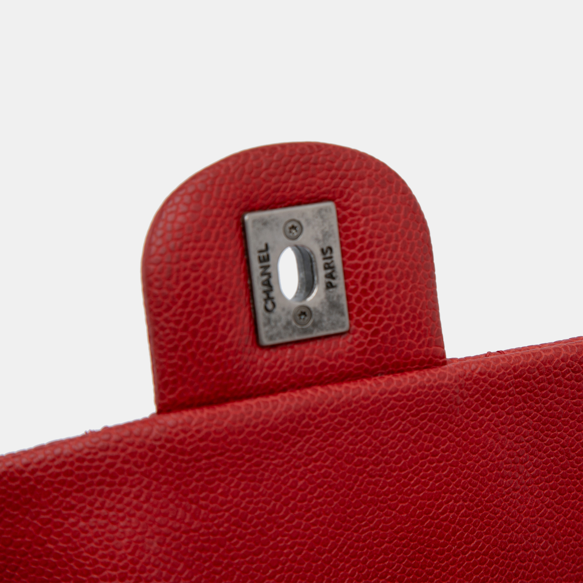 Chanel Red Caviar Quilted Simply CC Flap Bag